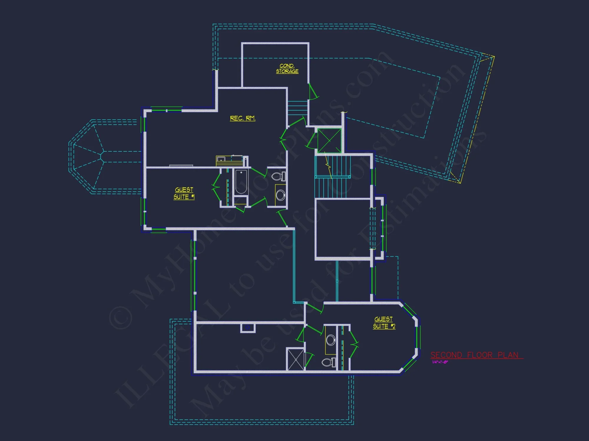 Traditional 2-Story house Plan & Blueprint (3790 Sq Ft)