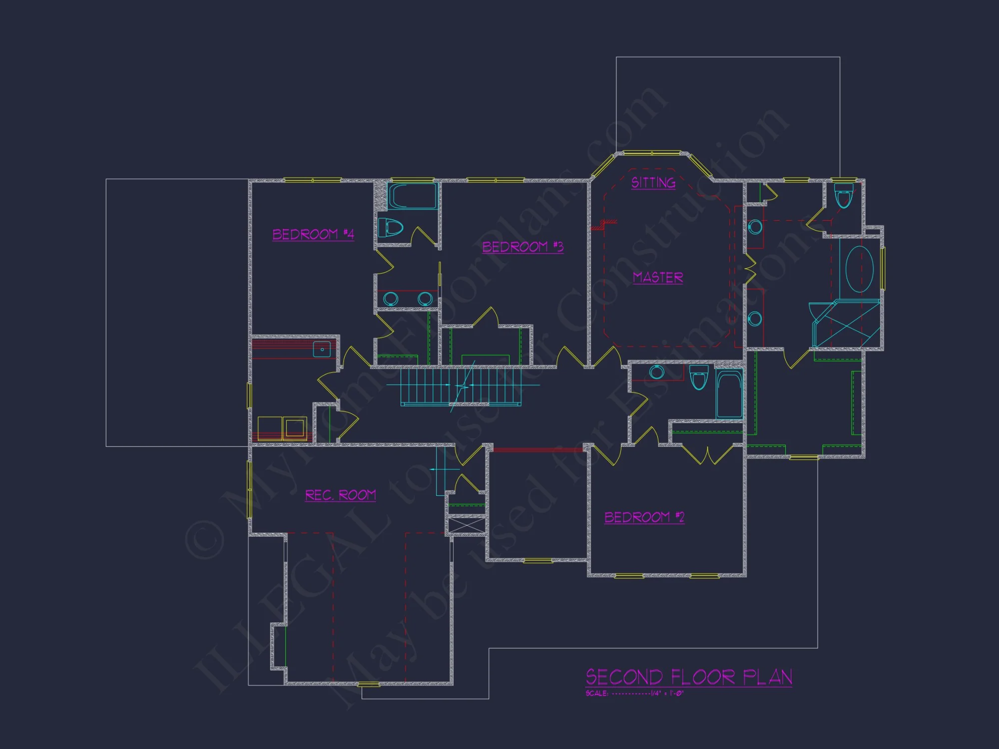 Luxury house Plan with CAD Designs, Large Floor Blueprint