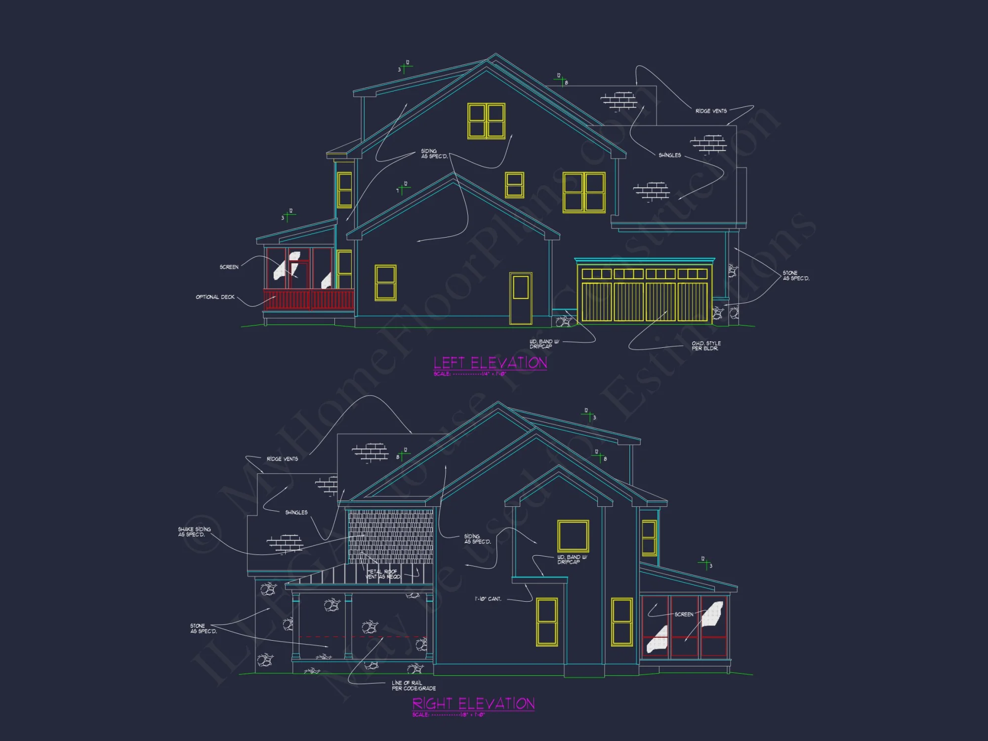 Luxury house Plan with CAD Designs, Large Floor Blueprint
