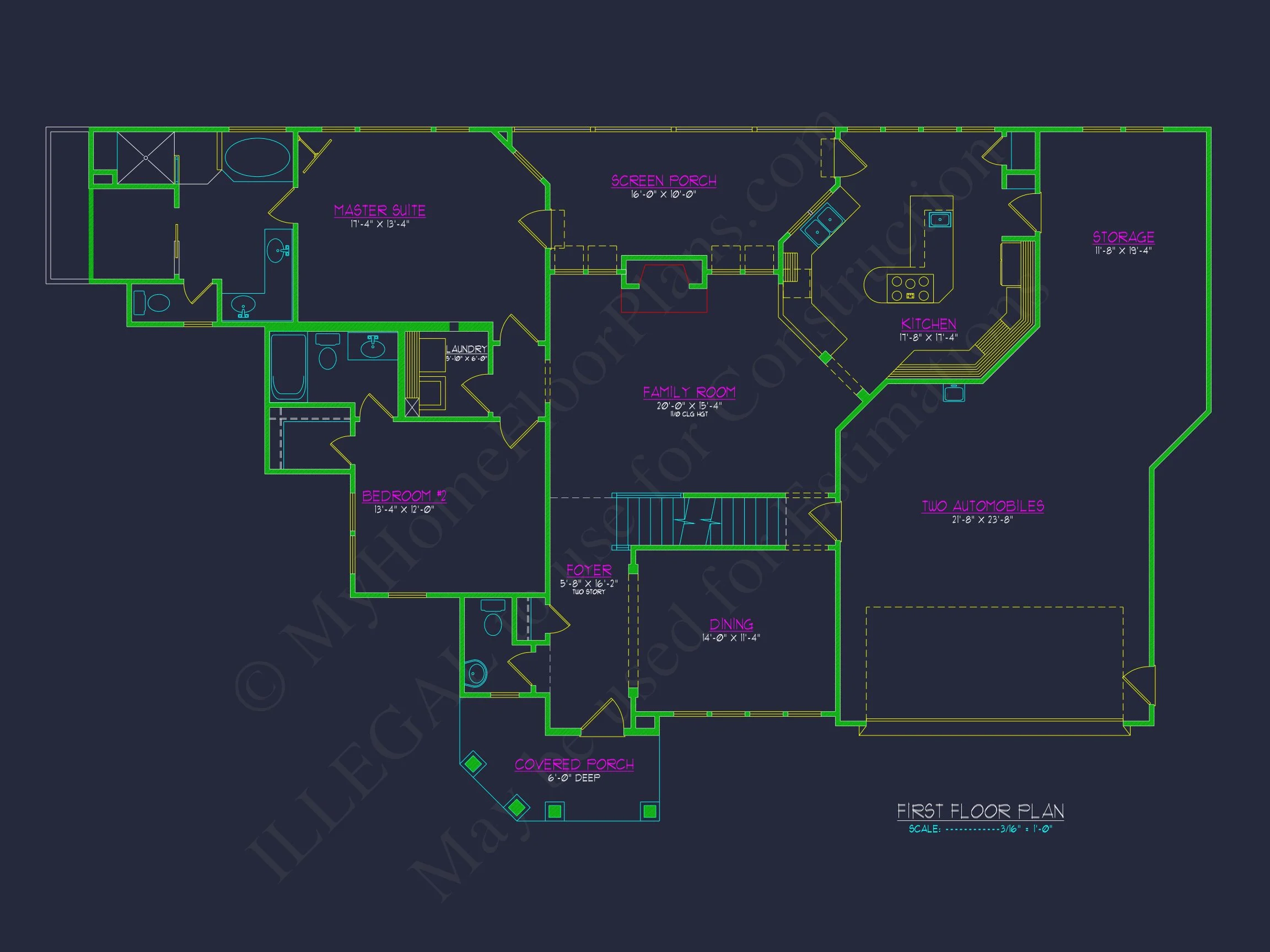 Stunning house Blueprint with Floor Plan & CAD Designs