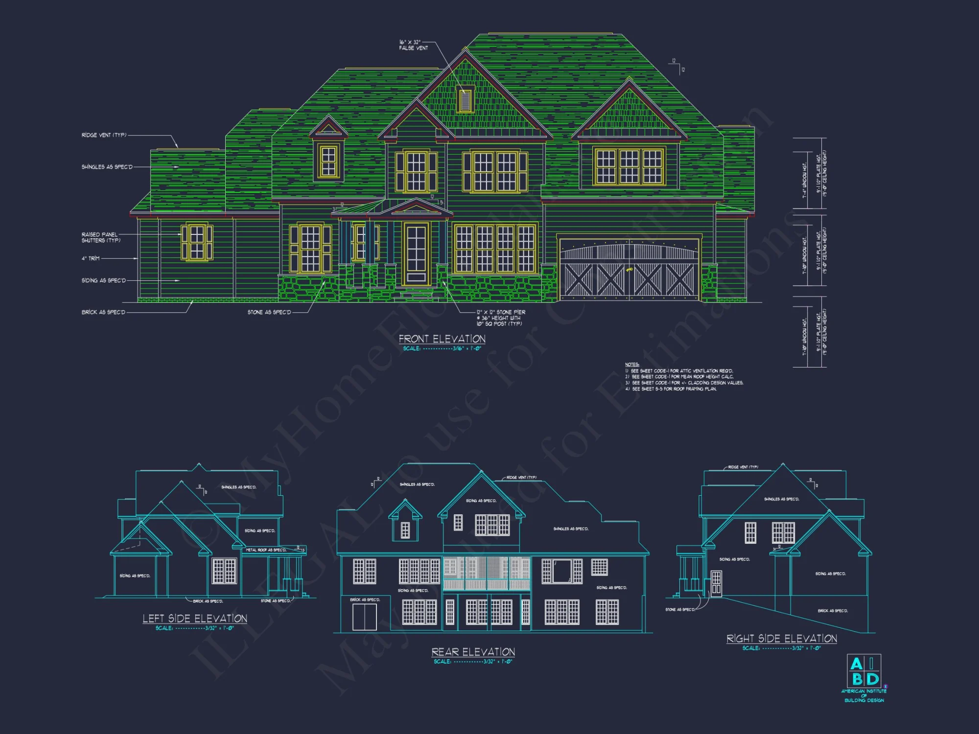 Stunning house Blueprint with Floor Plan & CAD Designs