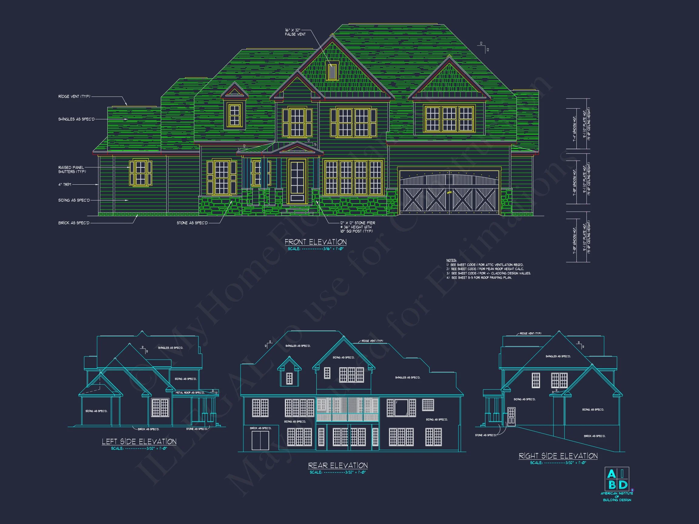 Stunning house Blueprint with Floor Plan & CAD Designs