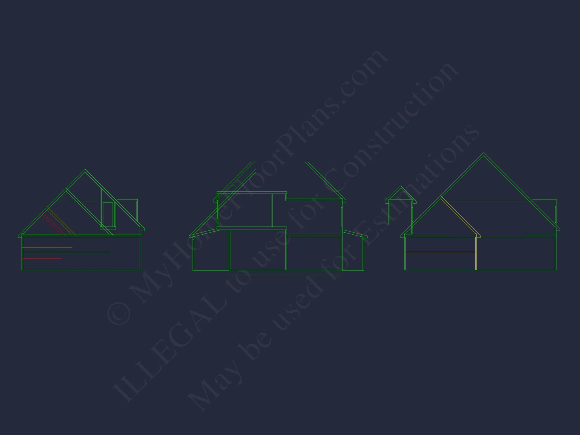 Stunning house Blueprint with Floor Plan & CAD Designs