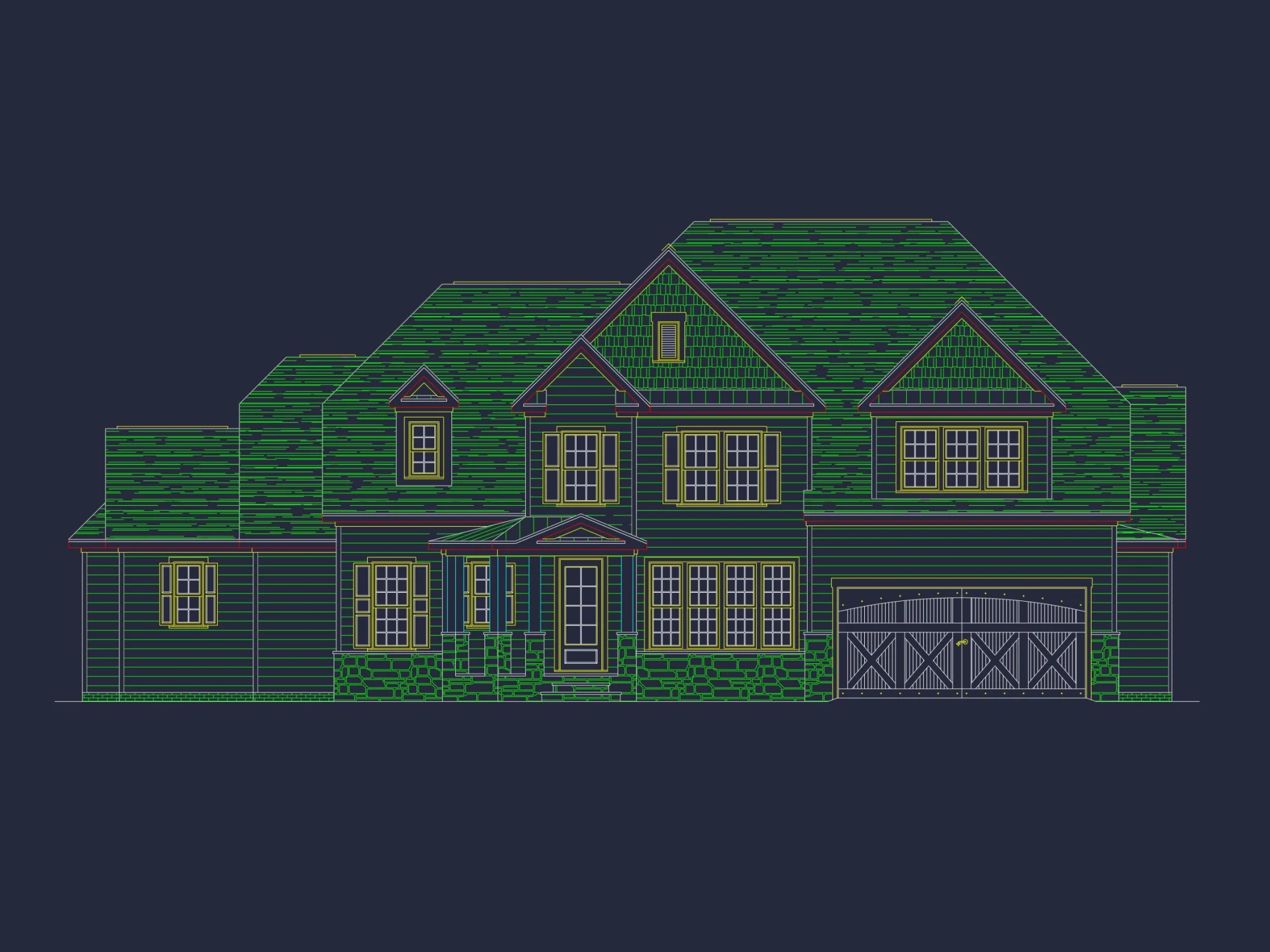 Stunning house Blueprint with Floor Plan & CAD Designs