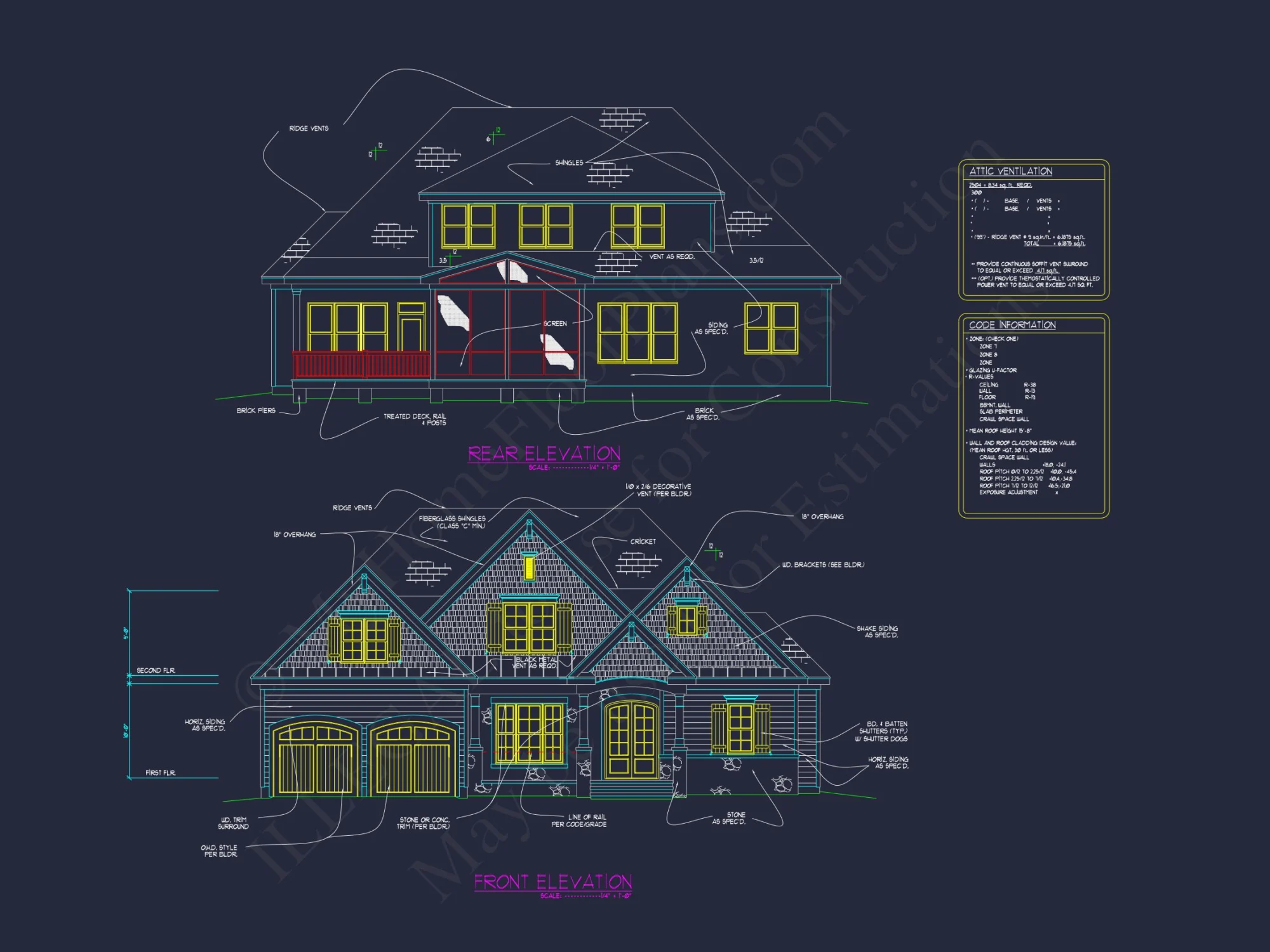 Elegant house Plan with Architectural CAD Designs & Blueprints