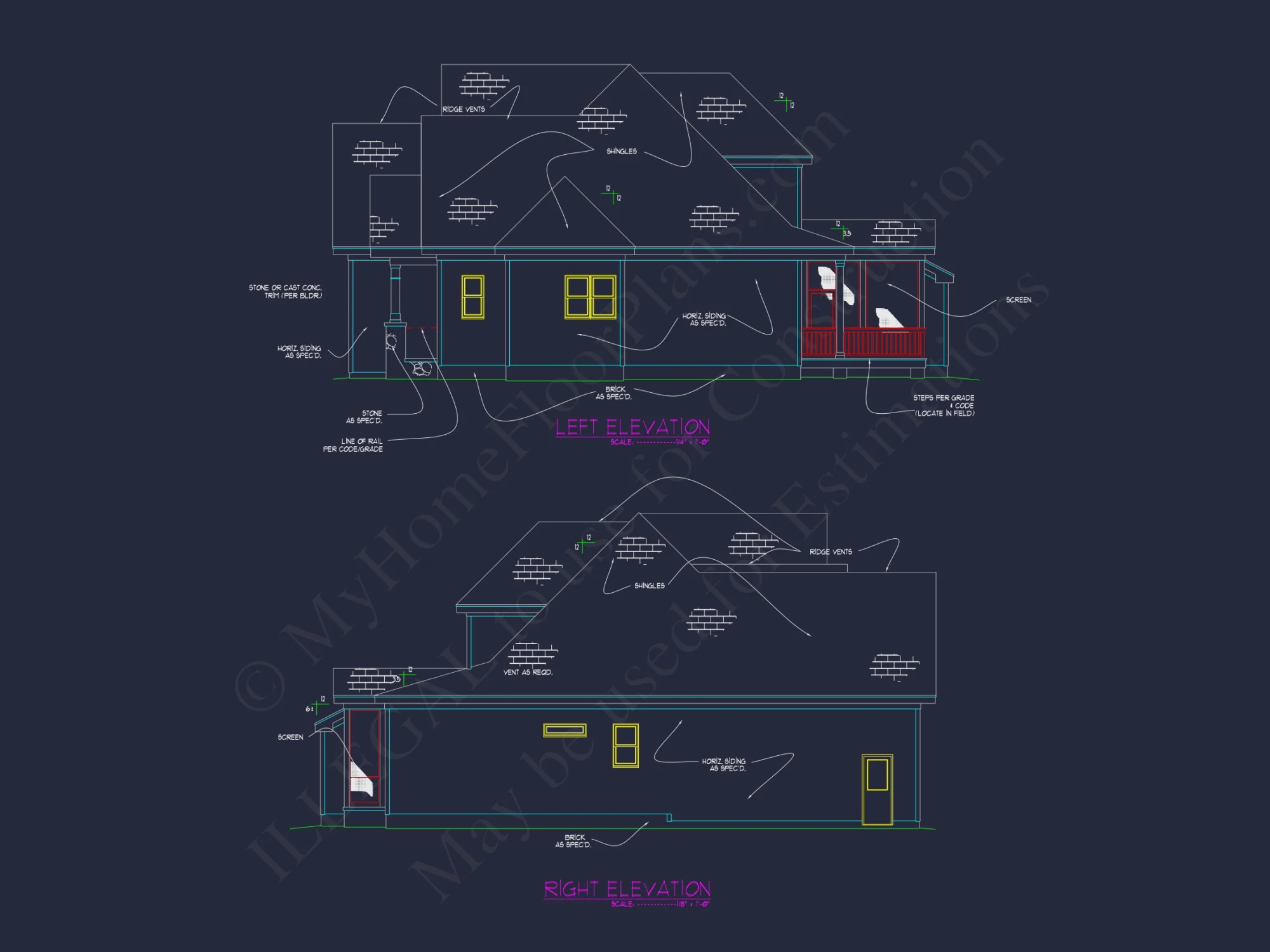 Elegant house Plan with Architectural CAD Designs & Blueprints