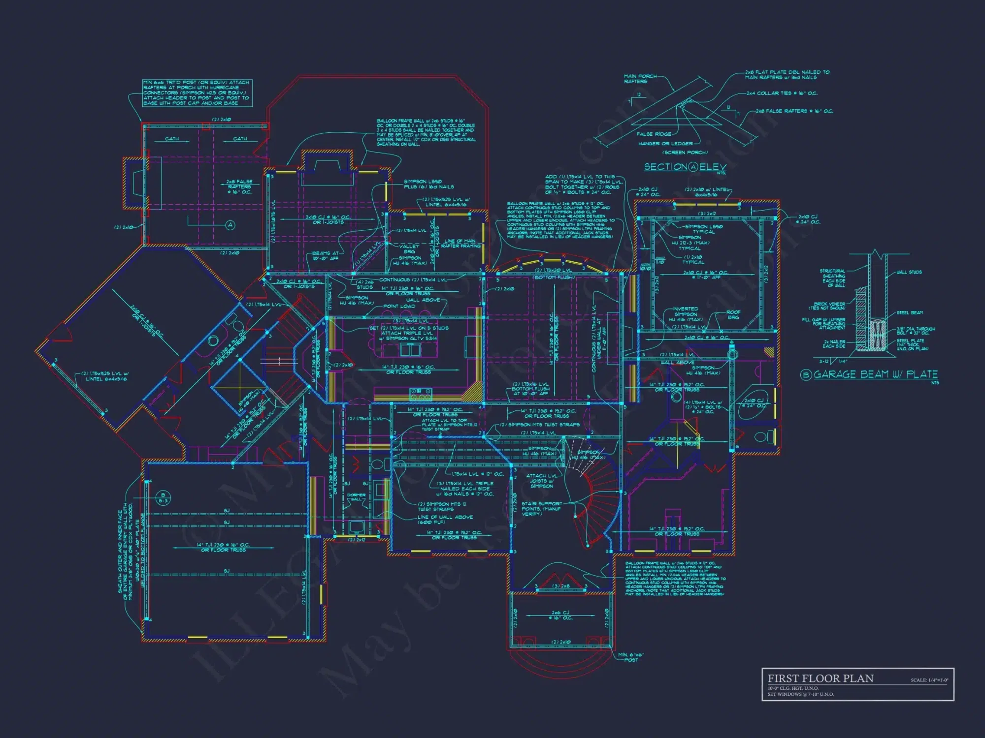 Luxury house Plan: 8043 Sq Ft, 4 Beds, 4 Baths, 3-Car Garage