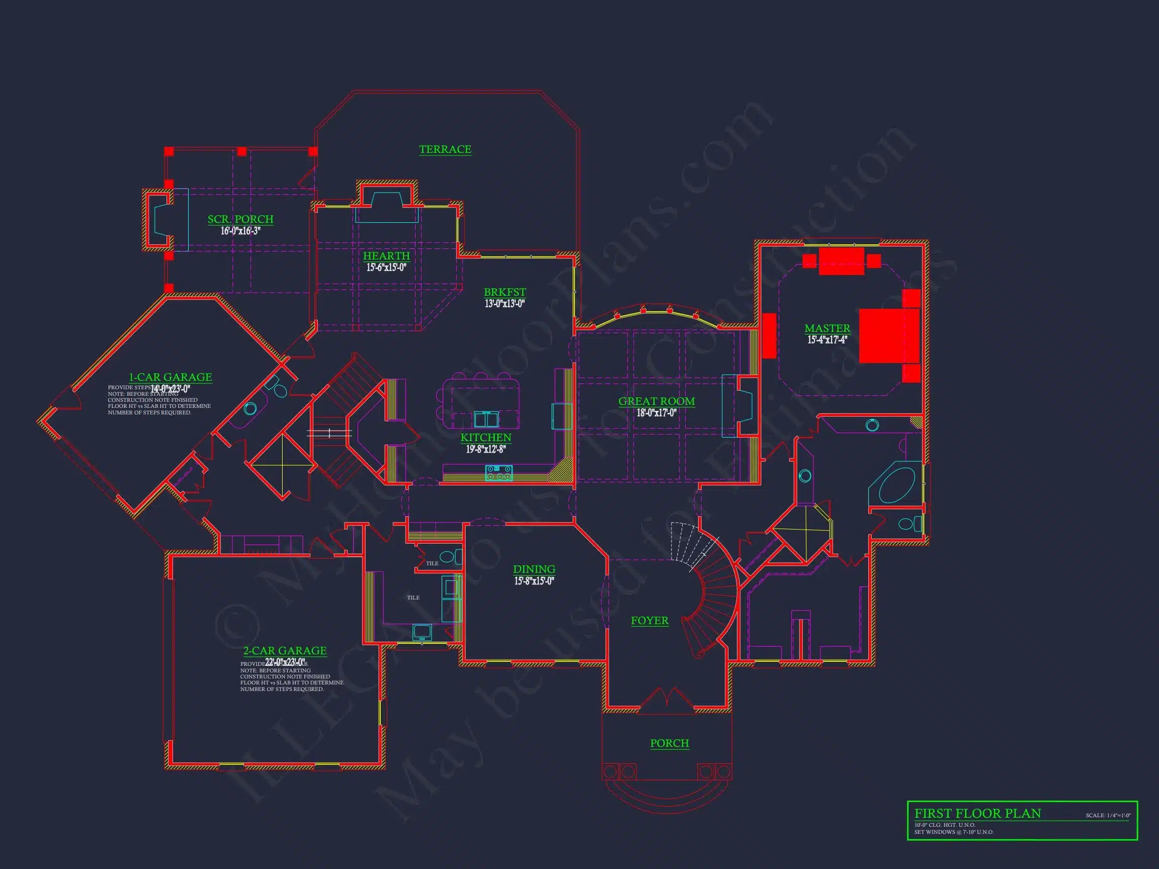 Luxury house Plan: 8043 Sq Ft, 4 Beds, 4 Baths, 3-Car Garage