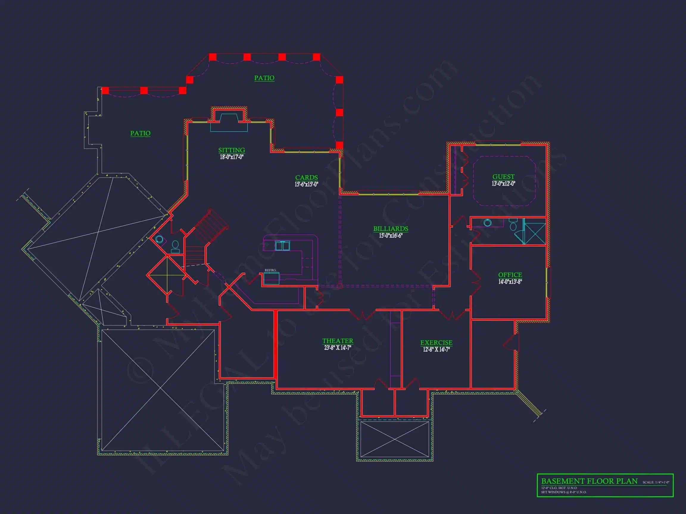 Luxury house Plan: 8043 Sq Ft, 4 Beds, 4 Baths, 3-Car Garage