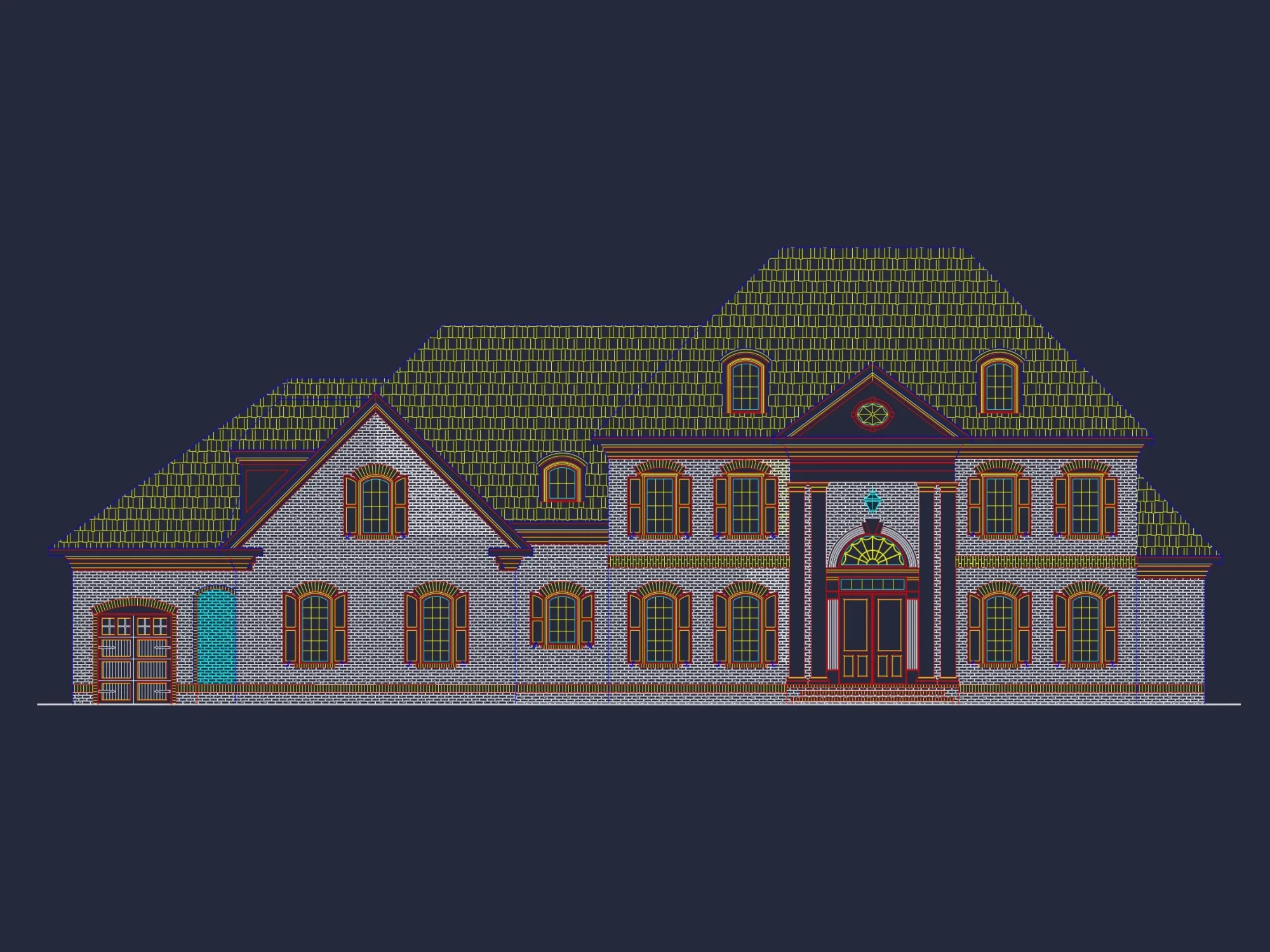 Luxury house Plan: 8043 Sq Ft, 4 Beds, 4 Baths, 3-Car Garage