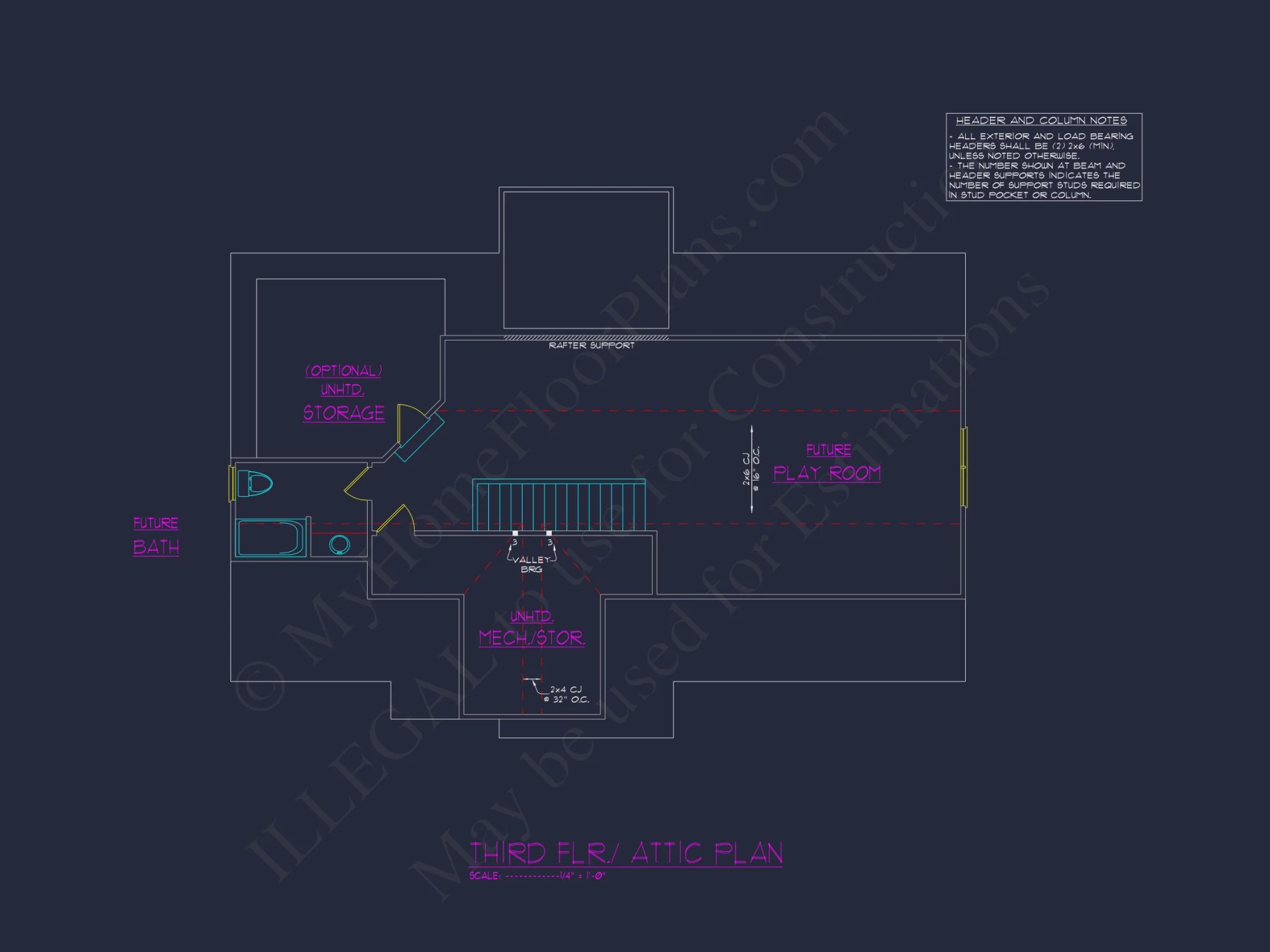 Modern house Floor Plan with 5 Bedrooms, Blueprint & Designs