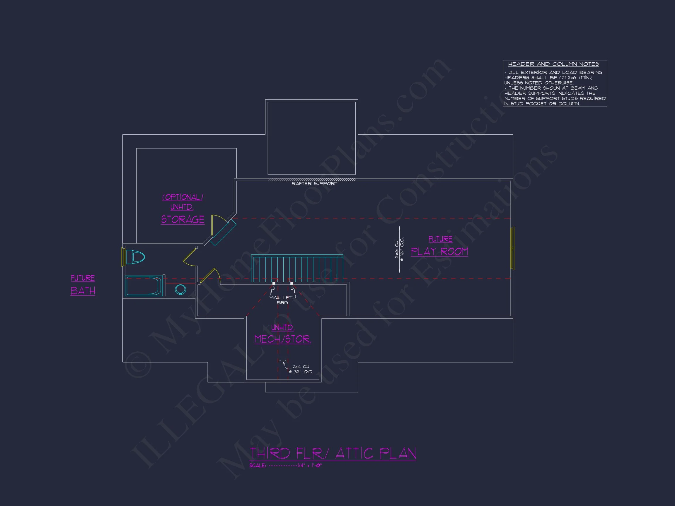 Modern house Floor Plan with 5 Bedrooms, Blueprint & Designs