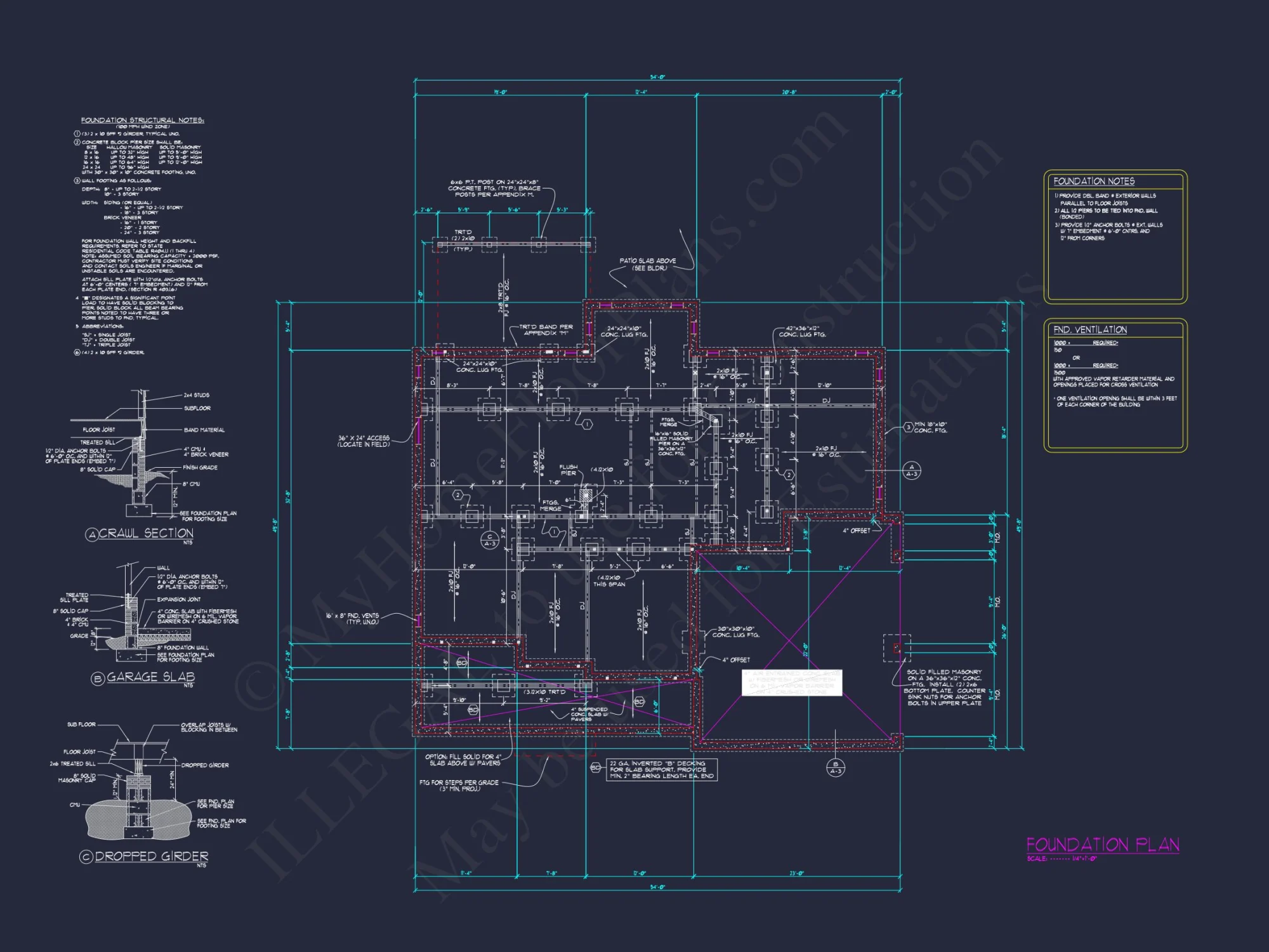 Modern house Floor Plan with 5 Bedrooms, Blueprint & Designs