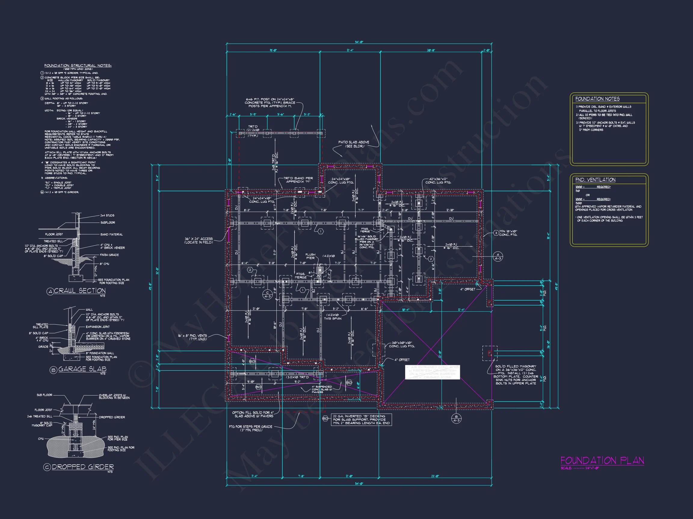 Modern house Floor Plan with 5 Bedrooms, Blueprint & Designs