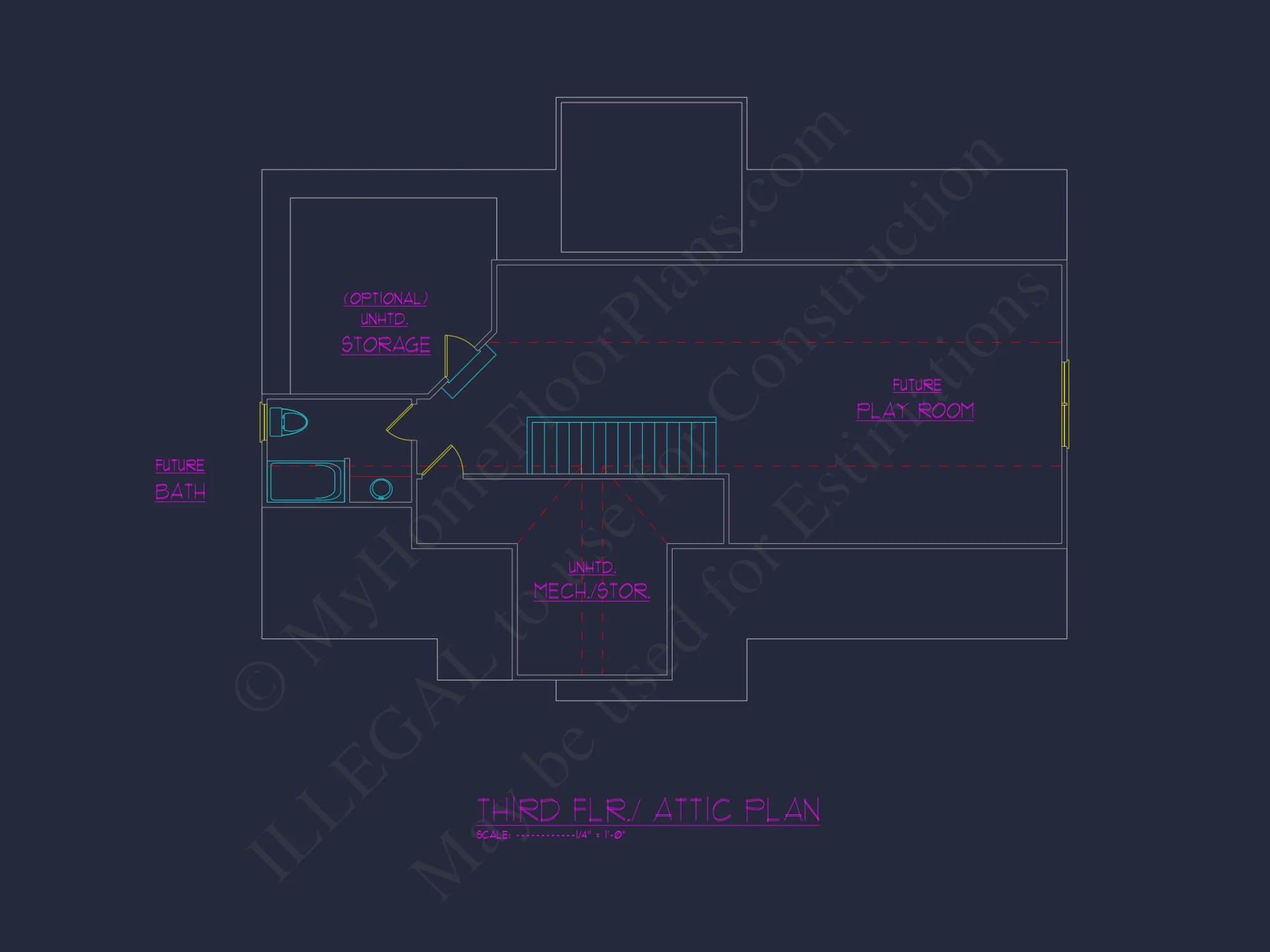Modern house Floor Plan with 5 Bedrooms, Blueprint & Designs