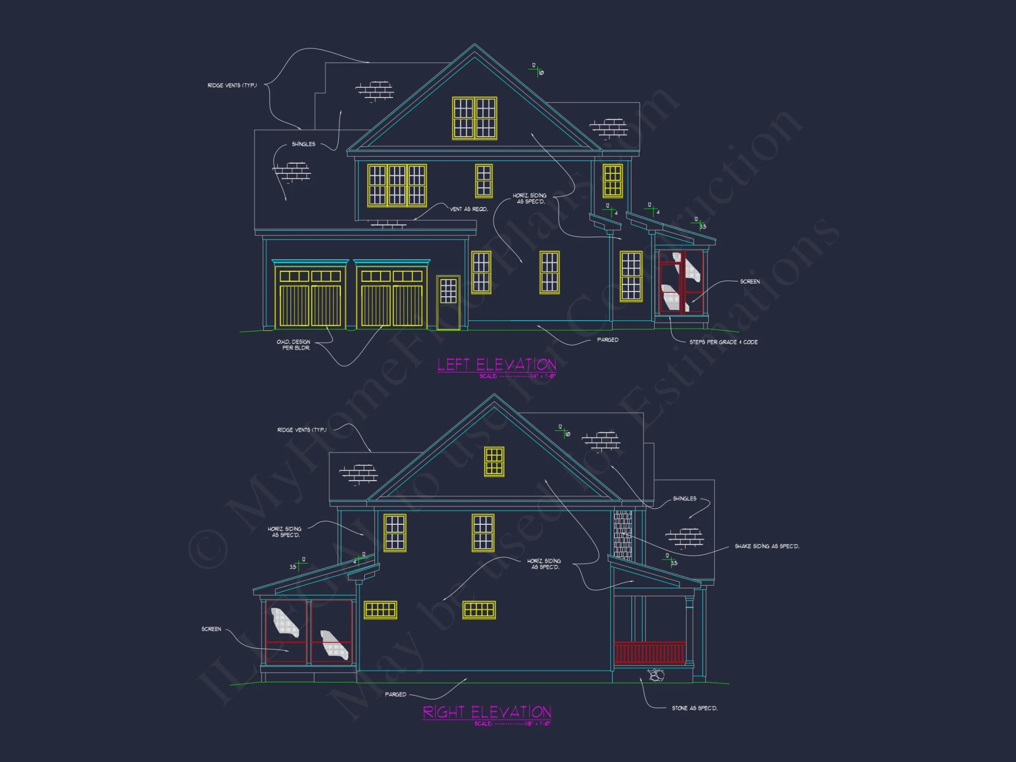 Modern house Floor Plan with 5 Bedrooms, Blueprint & Designs