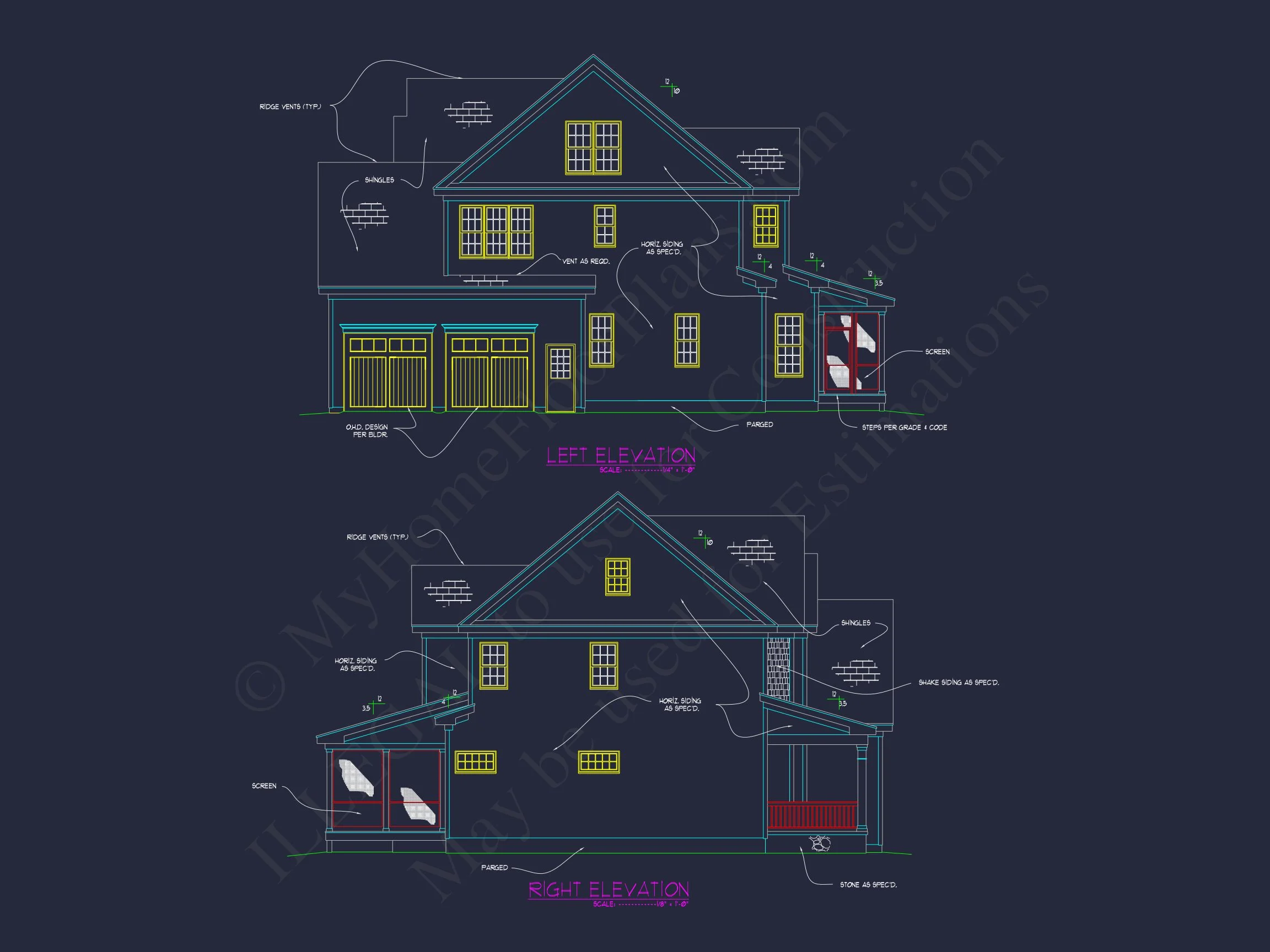 Modern house Floor Plan with 5 Bedrooms, Blueprint & Designs