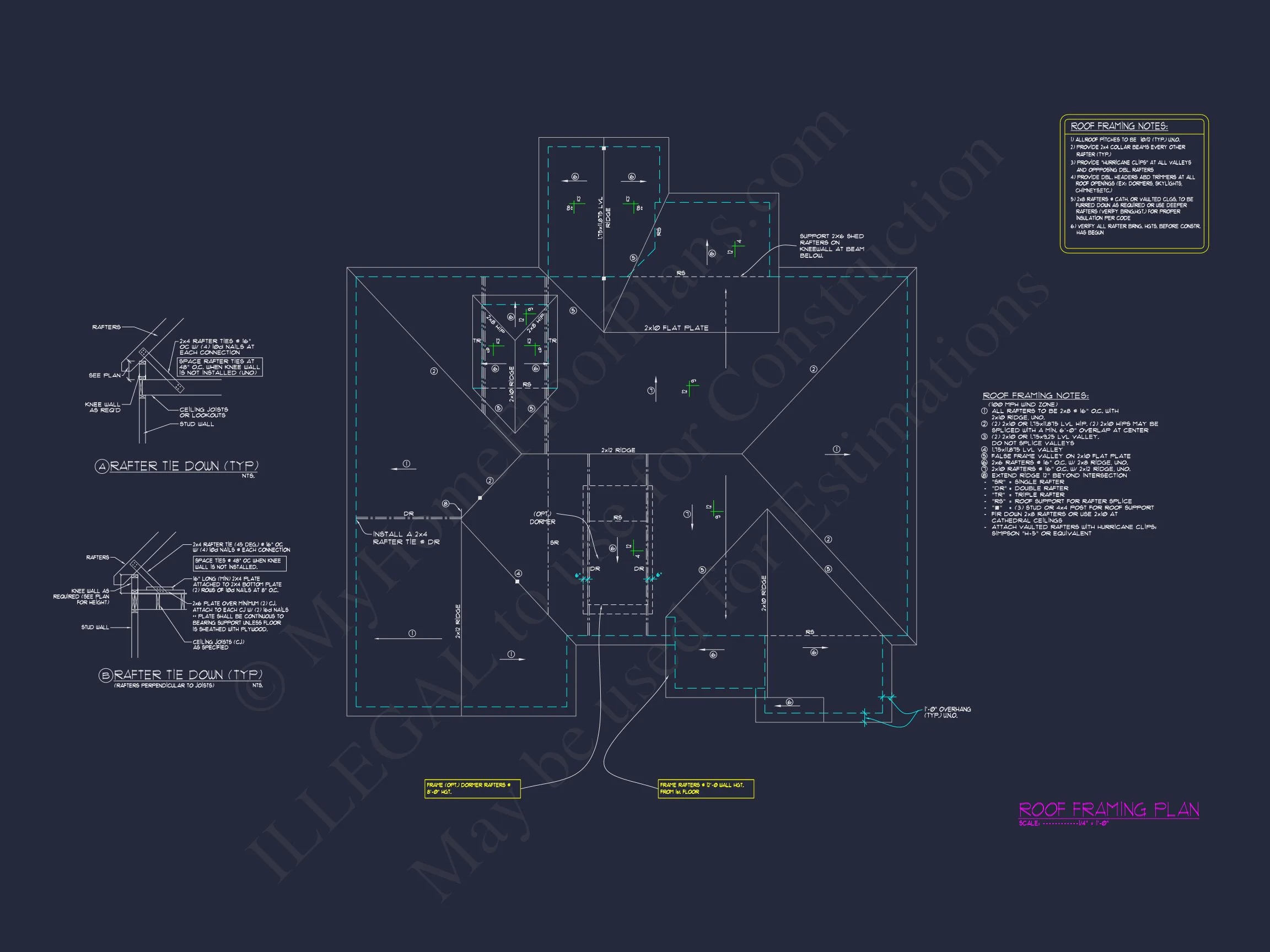 10-1053 HOUSE PLAN - Modern Suburban House Floor Plan & Blueprint with CAD Designs 16 Modern Suburban house Floor Plan & Blueprint with CAD Designs