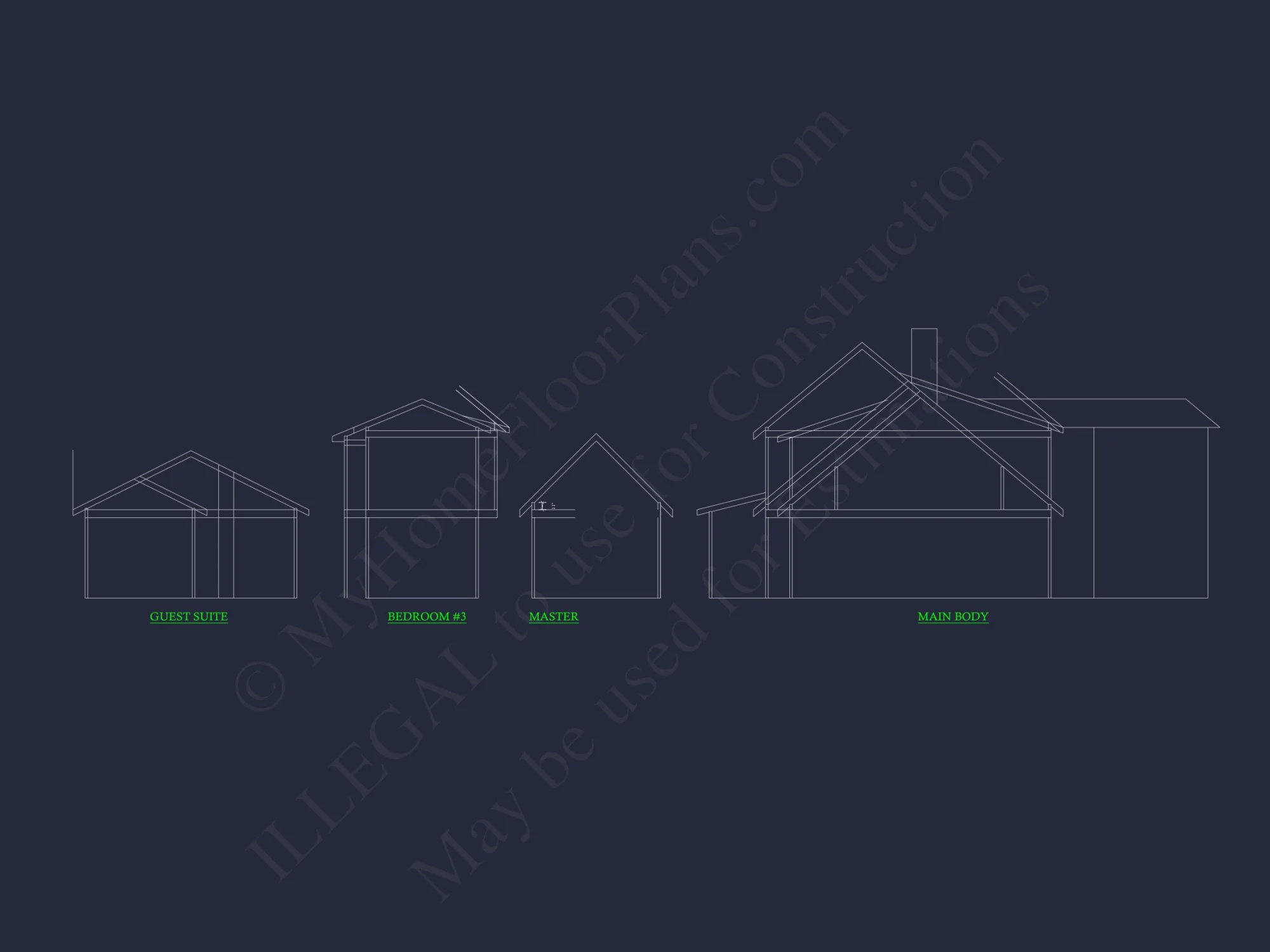 Elegant house Plan: 2-Story Colonial Floor Design with CAD