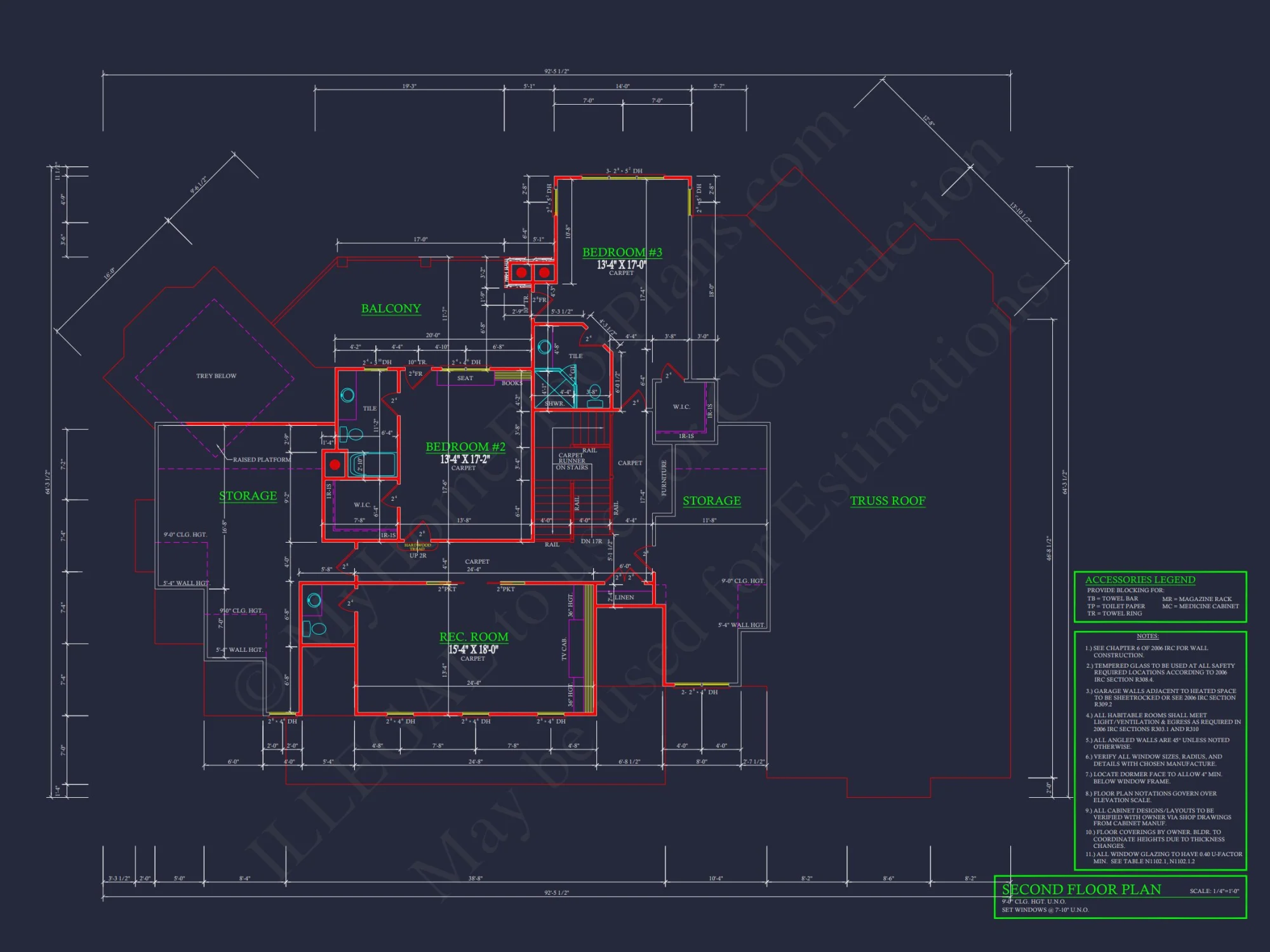 Elegant house Plan: 2-Story Colonial Floor Design with CAD
