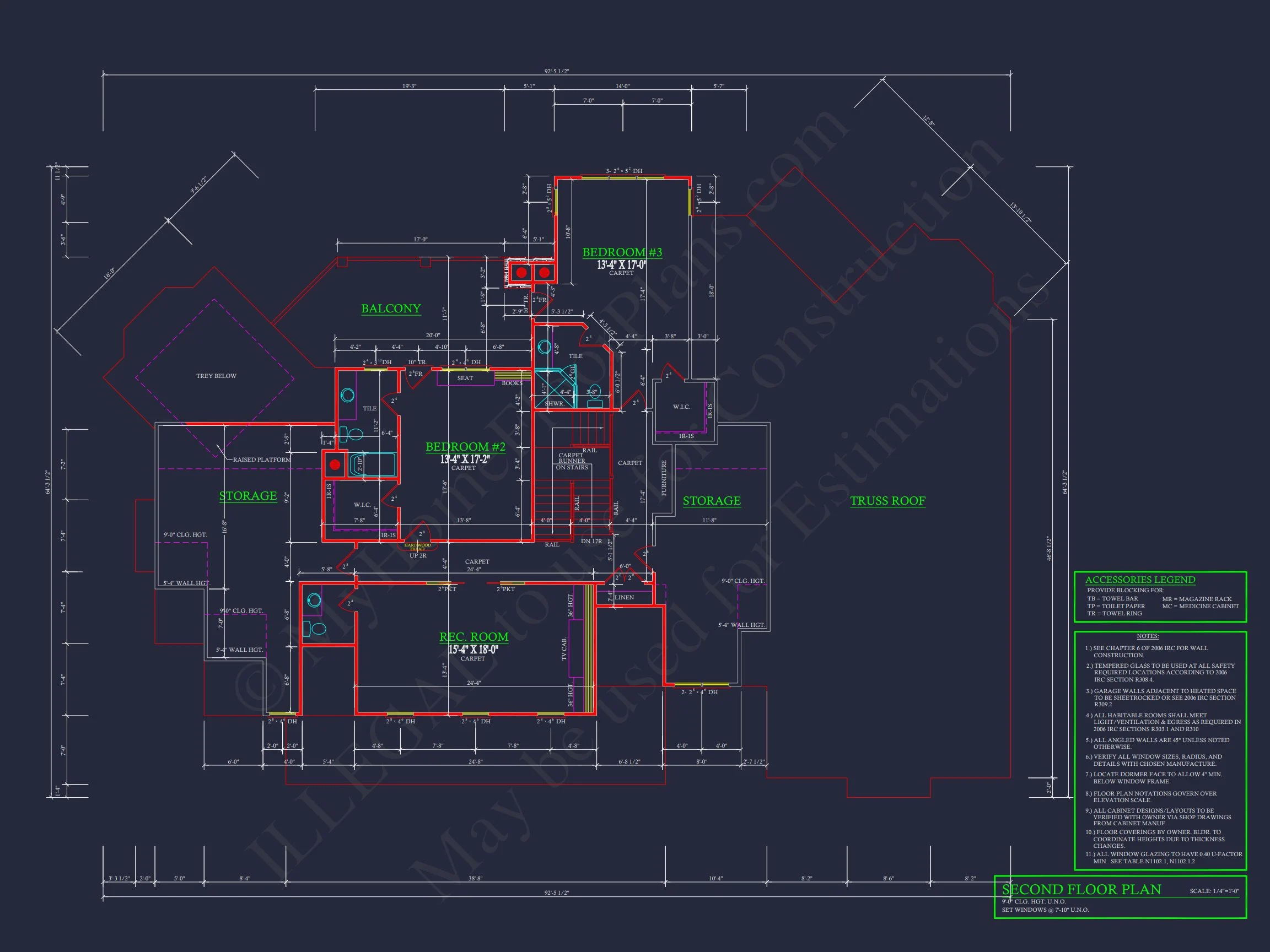 Elegant house Plan: 2-Story Colonial Floor Design with CAD