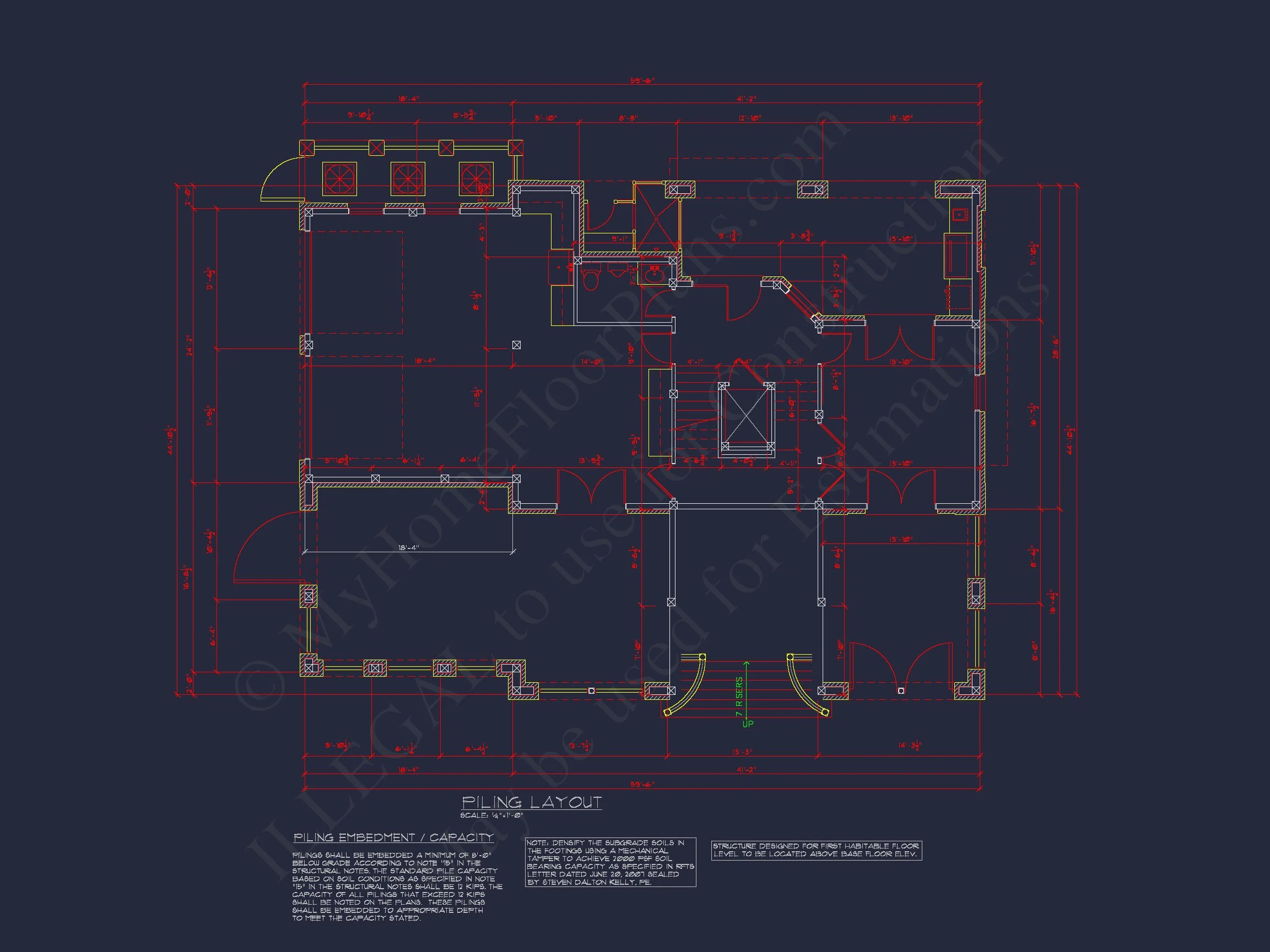 Beach house Plan w/4 Beds, Elevator & Garage: Floor Plans & Blueprints