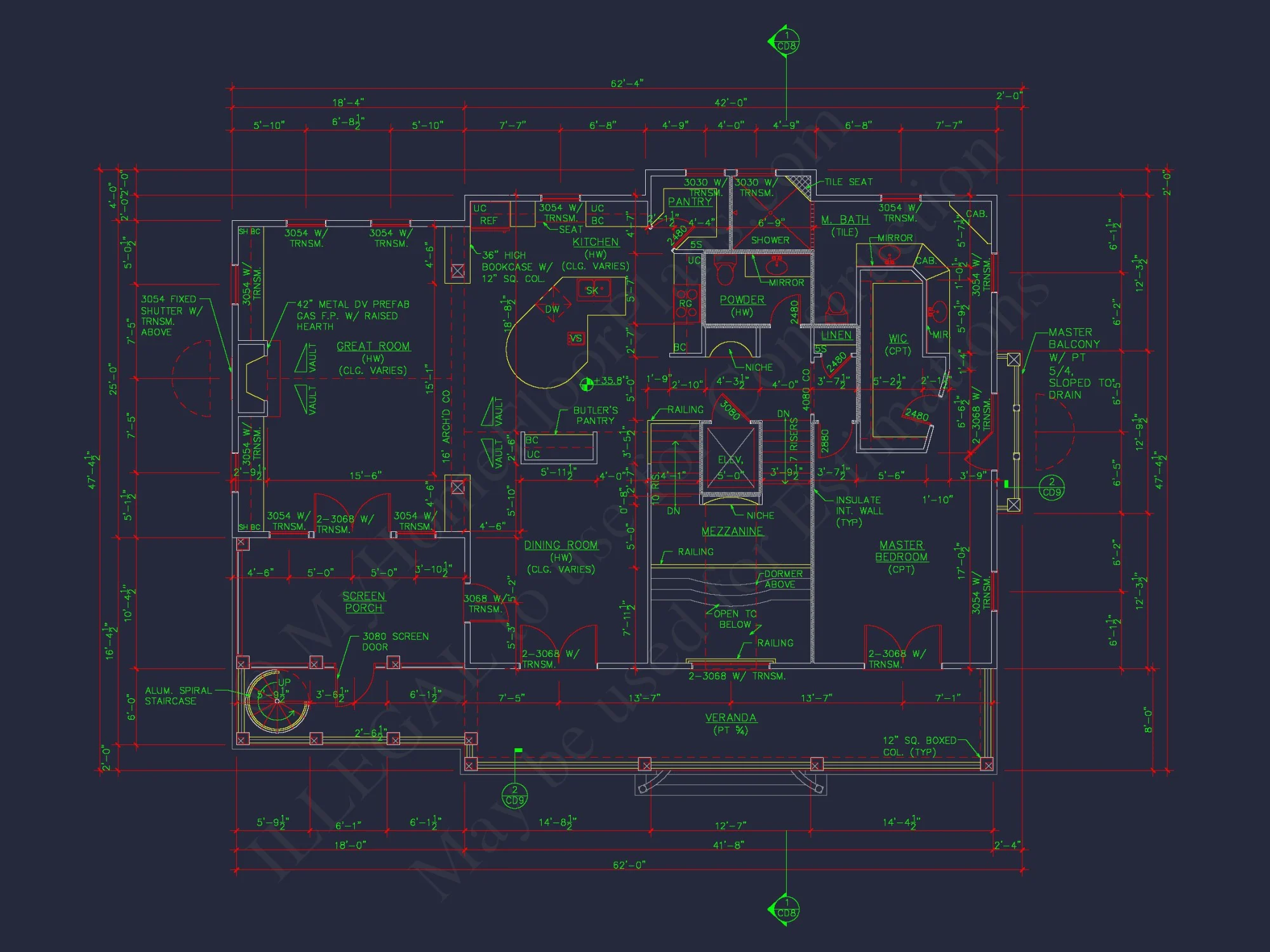 Beach house Plan w/4 Beds, Elevator & Garage: Floor Plans & Blueprints