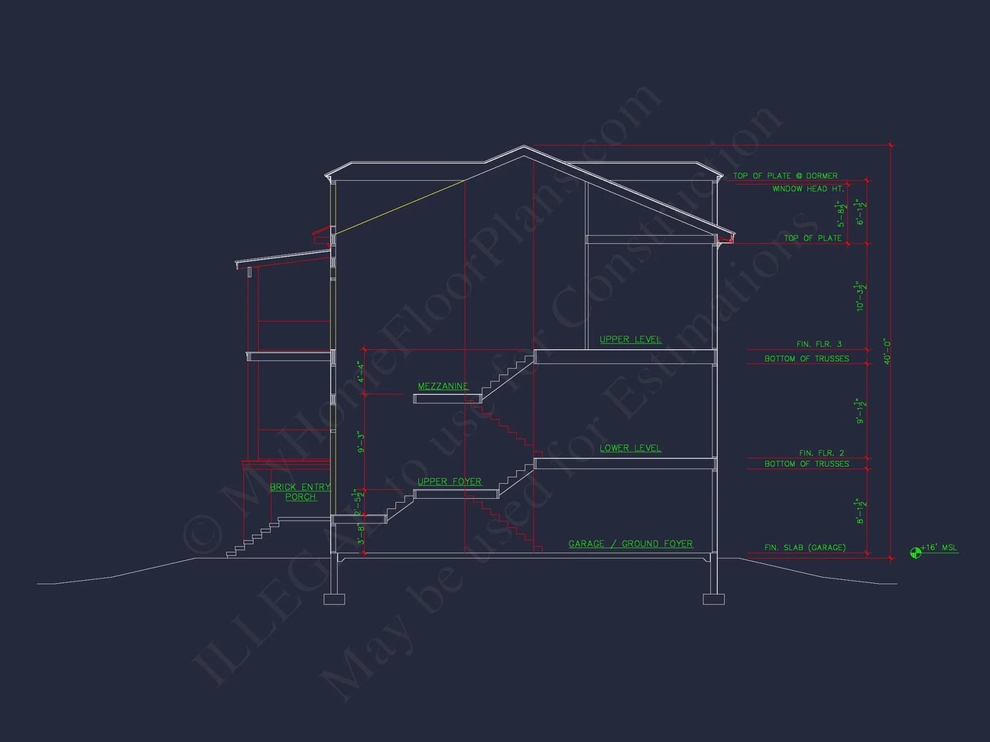 Beach house Plan w/4 Beds, Elevator & Garage: Floor Plans & Blueprints
