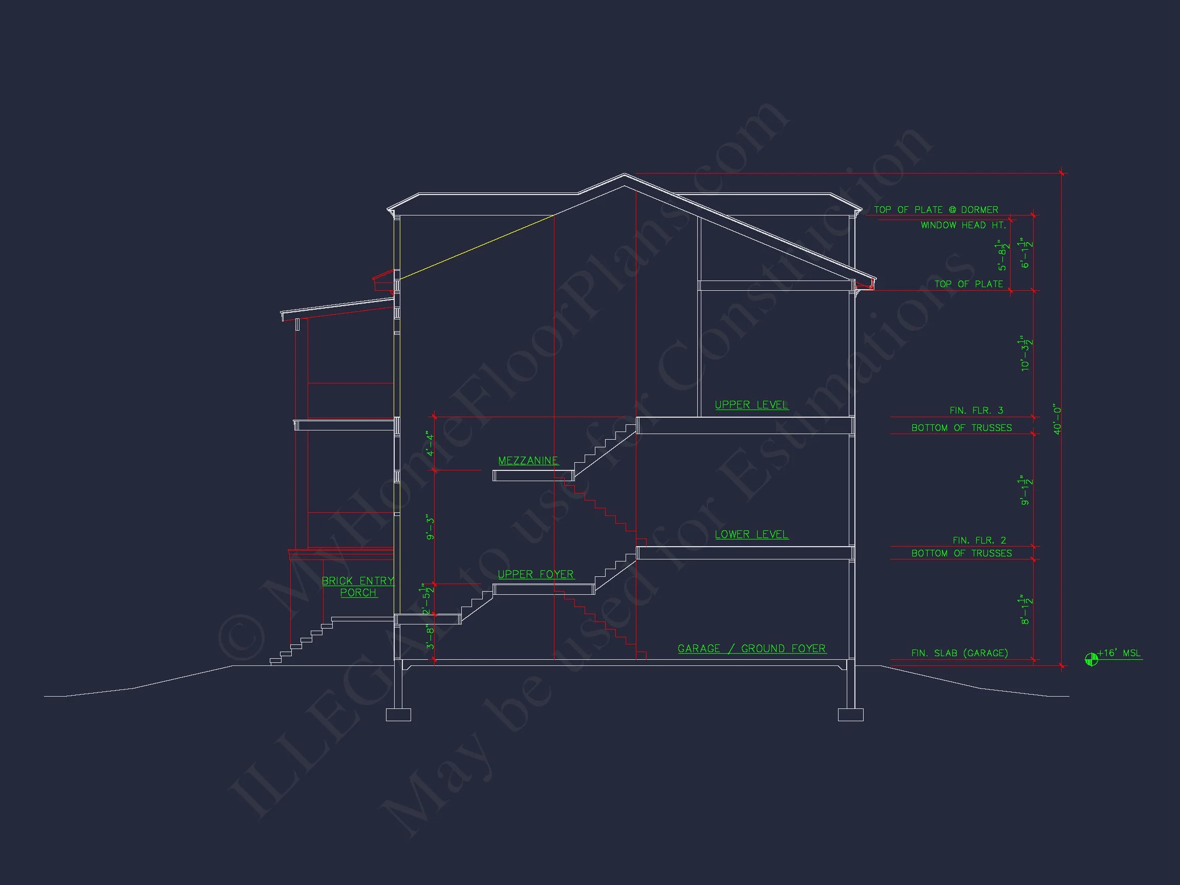 Beach house Plan w/4 Beds, Elevator & Garage: Floor Plans & Blueprints