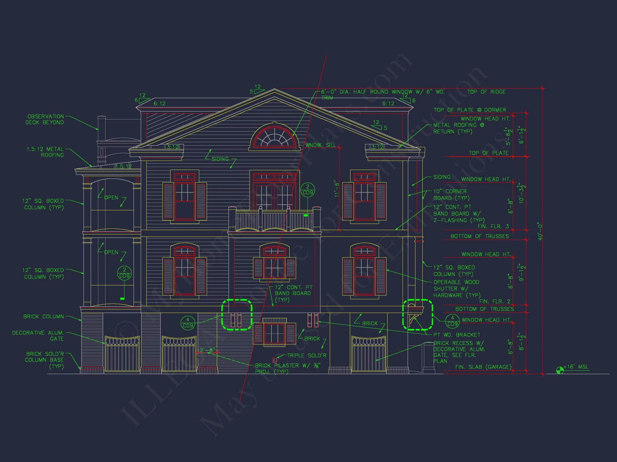 Beach house Plan w/4 Beds, Elevator & Garage: Floor Plans & Blueprints