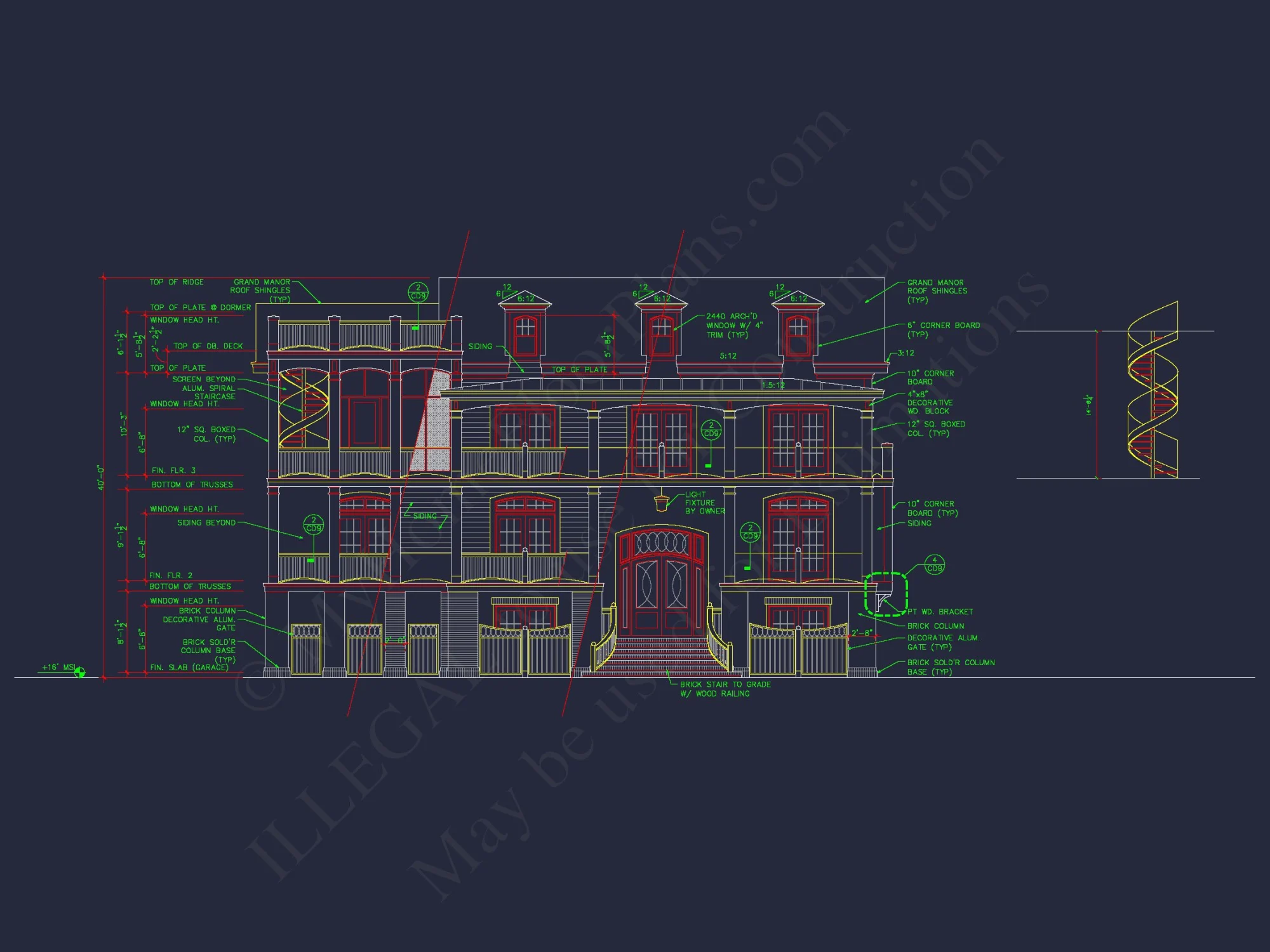 Beach house Plan w/4 Beds, Elevator & Garage: Floor Plans & Blueprints