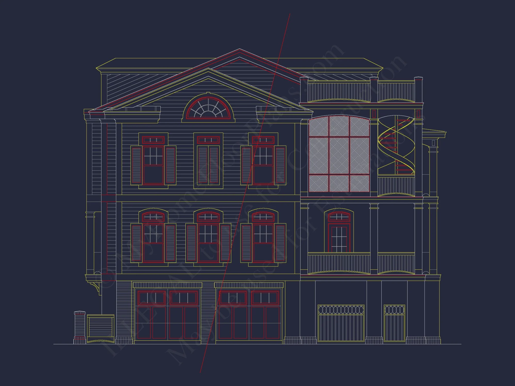 Beach house Plan w/4 Beds, Elevator & Garage: Floor Plans & Blueprints