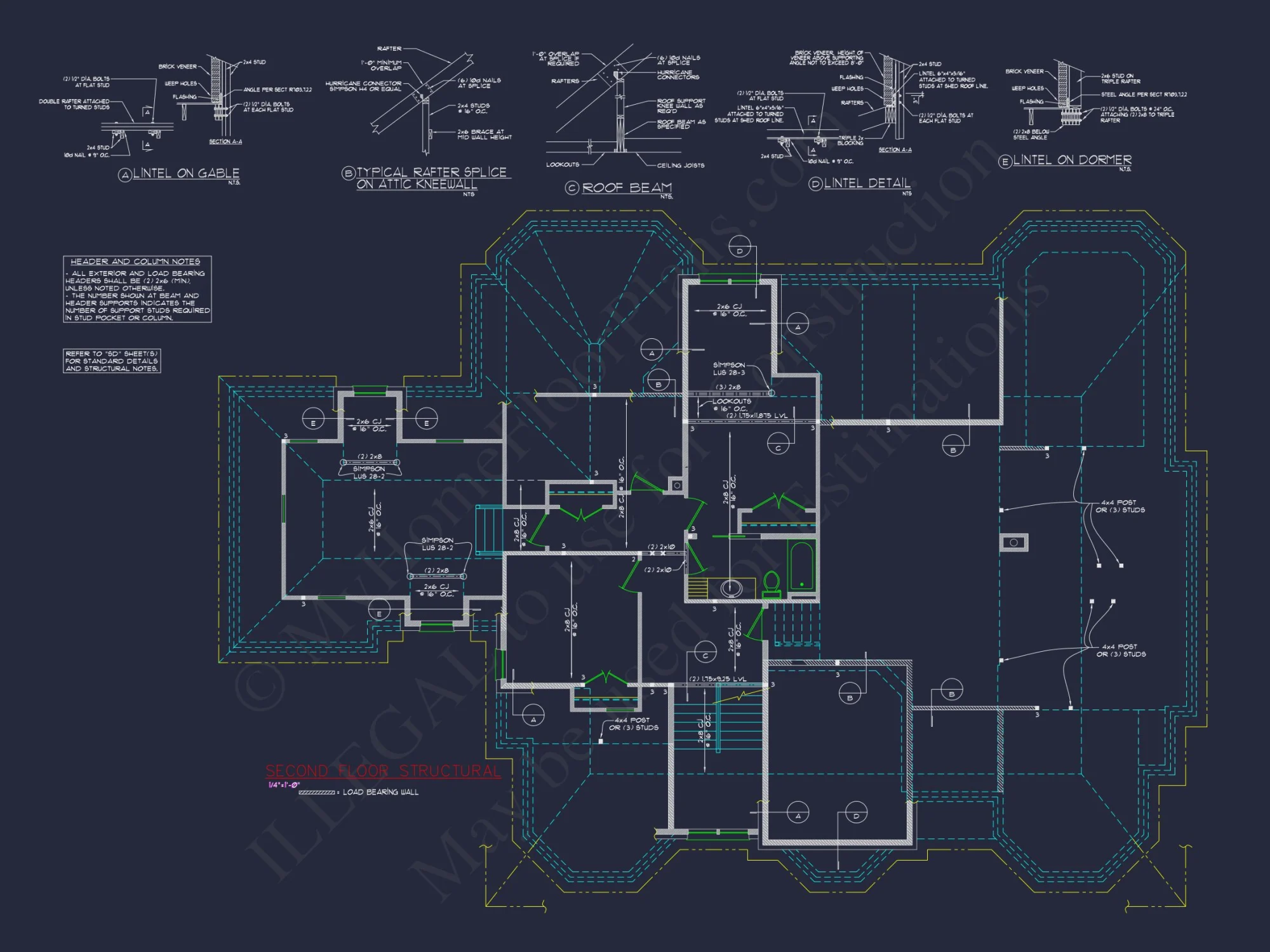 Luxury 2-Story 5-Bedroom house Plan & Blueprint Designs
