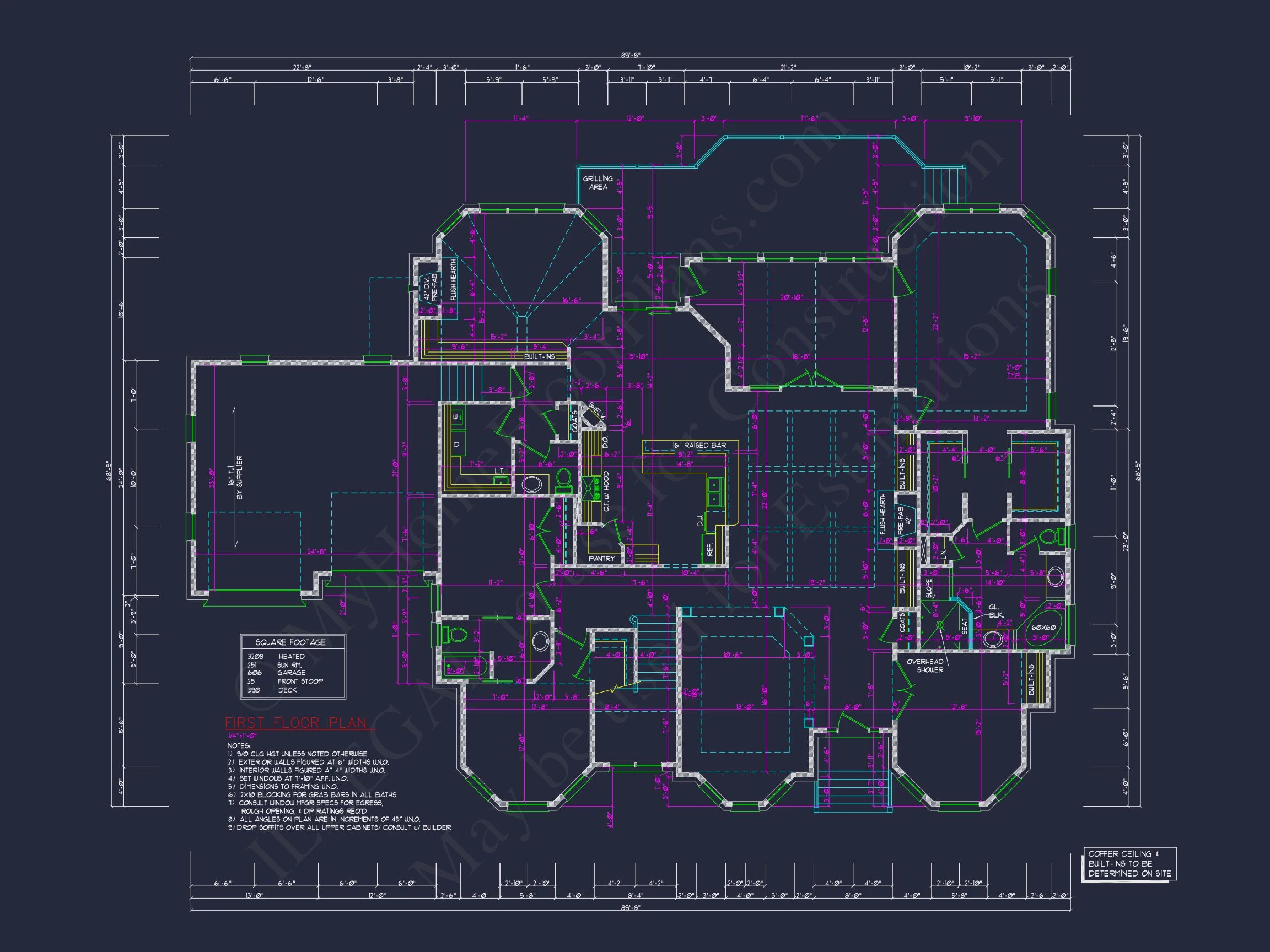 Luxury 2-Story 5-Bedroom house Plan & Blueprint Designs