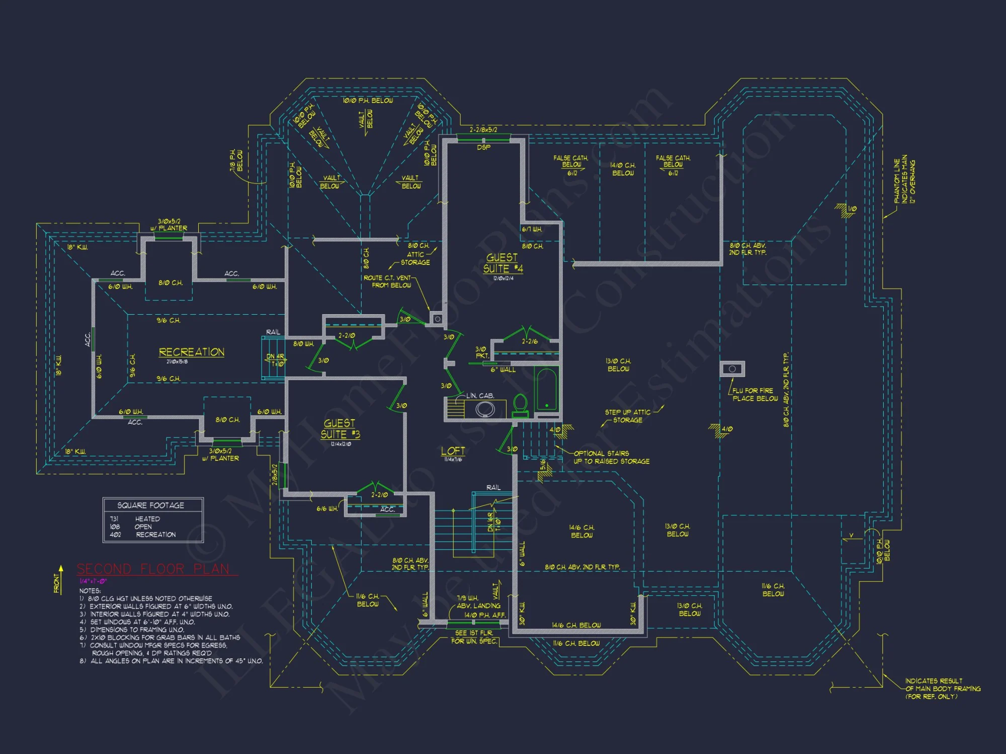 Luxury 2-Story 5-Bedroom house Plan & Blueprint Designs