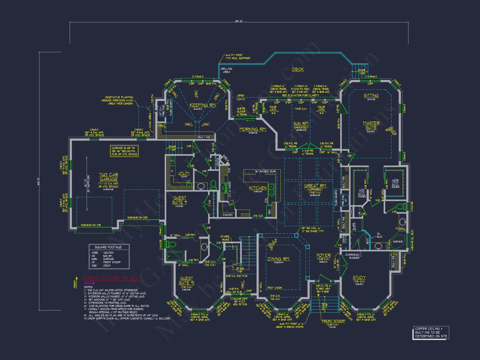 Luxury 2-Story 5-Bedroom house Plan & Blueprint Designs