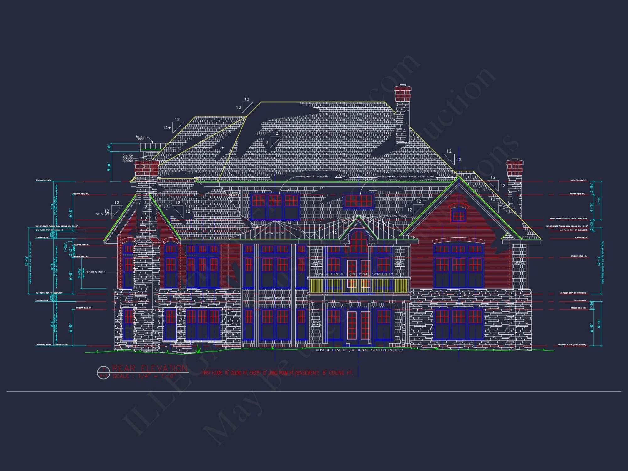 Elegant 3-Story house Plan with CAD Blueprint and Designs