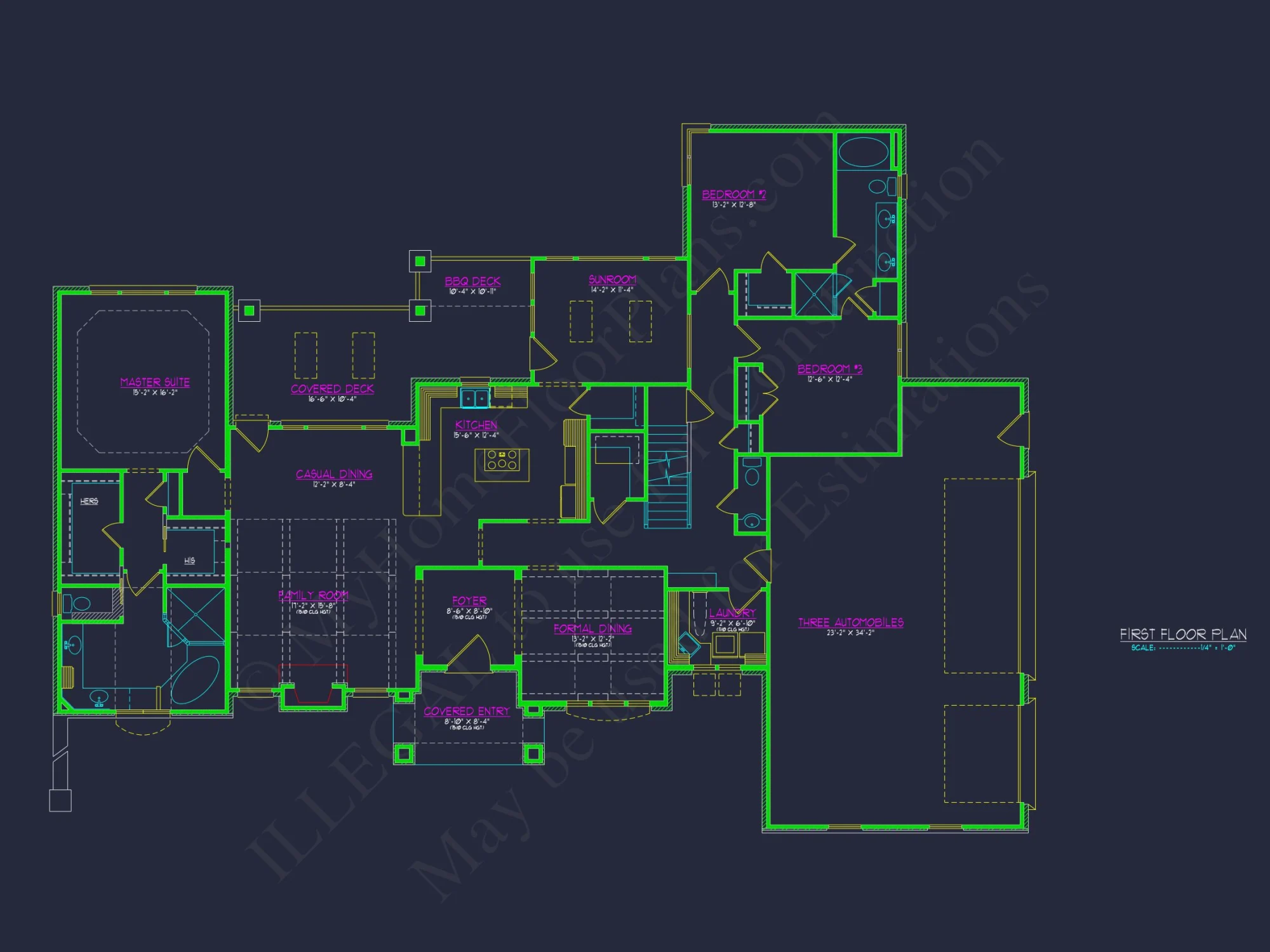 Spacious 2-Story house Plan with CAD Designs & Floor Plans
