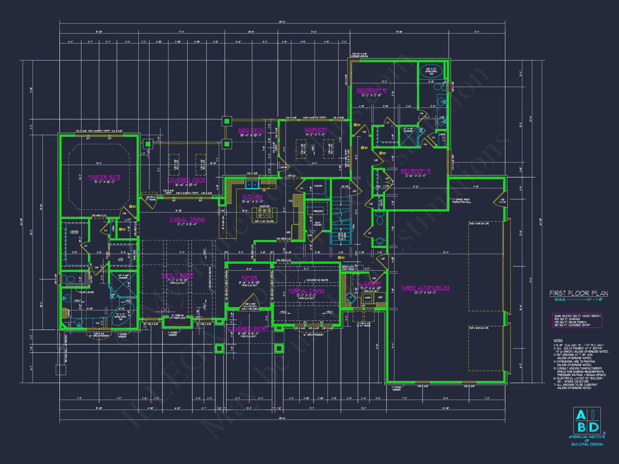 Spacious 2-Story house Plan with CAD Designs & Floor Plans