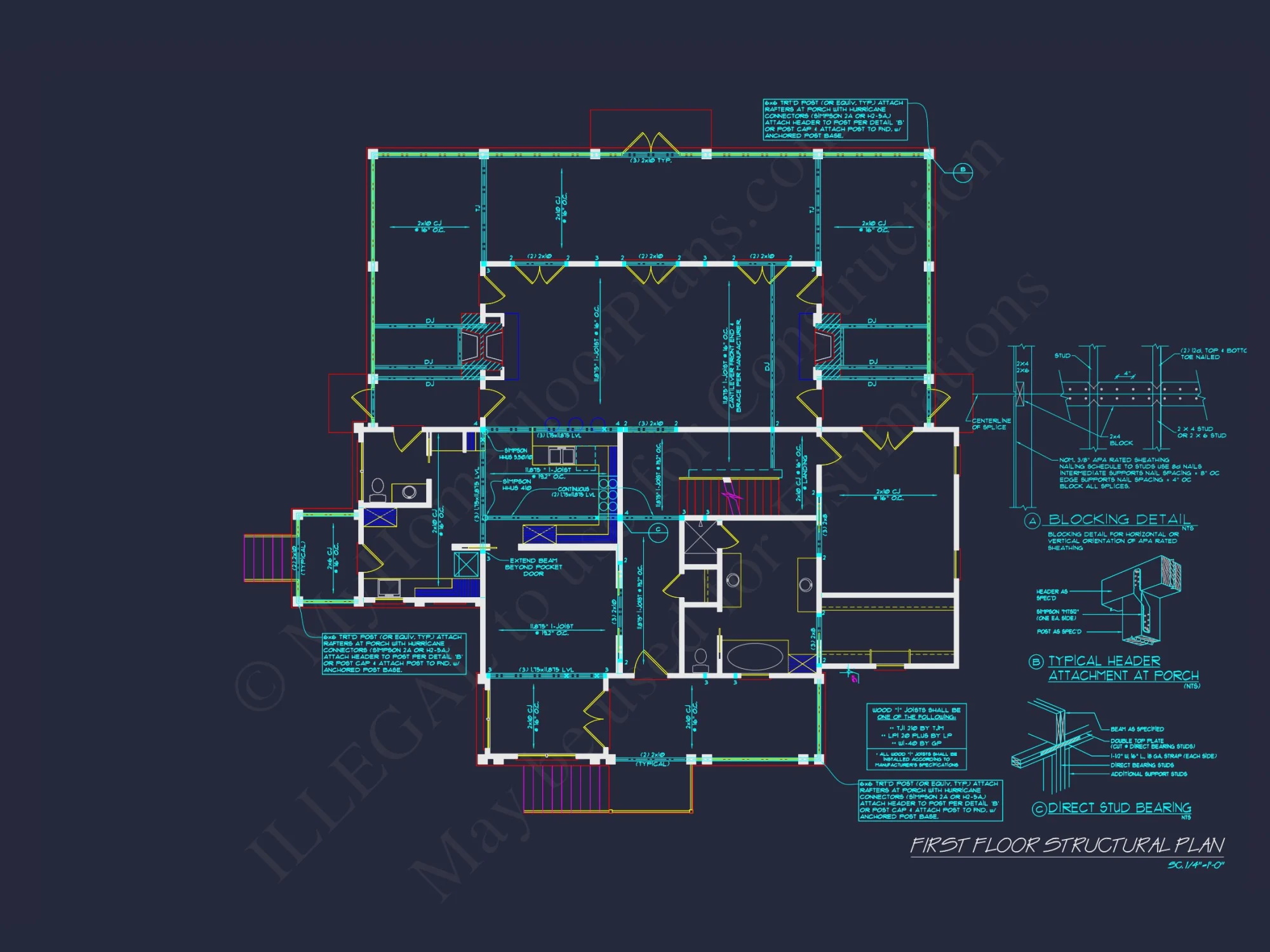Elegant 3-Bedroom house Plan with Detailed CAD Designs