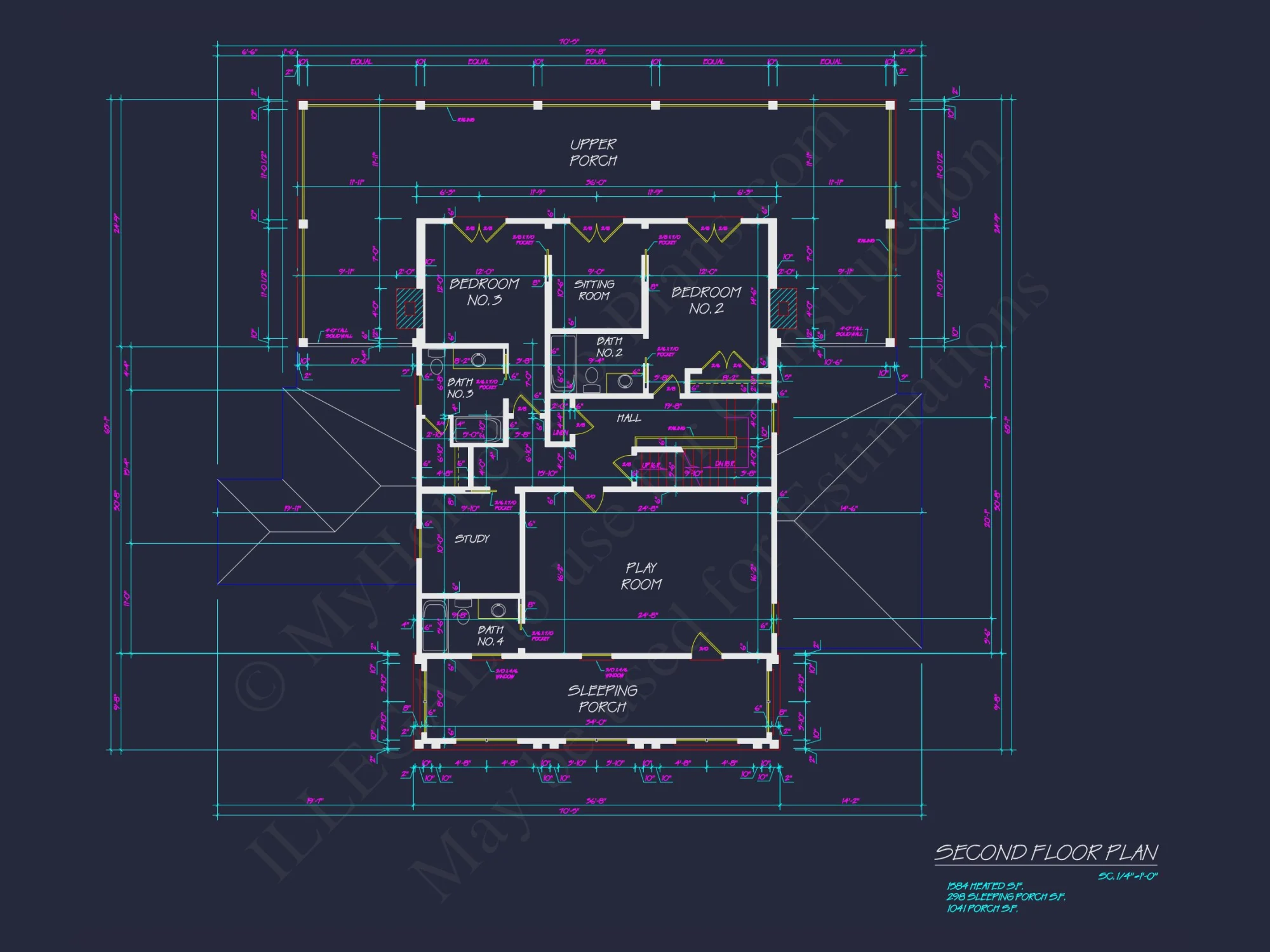Elegant 3-Bedroom house Plan with Detailed CAD Designs