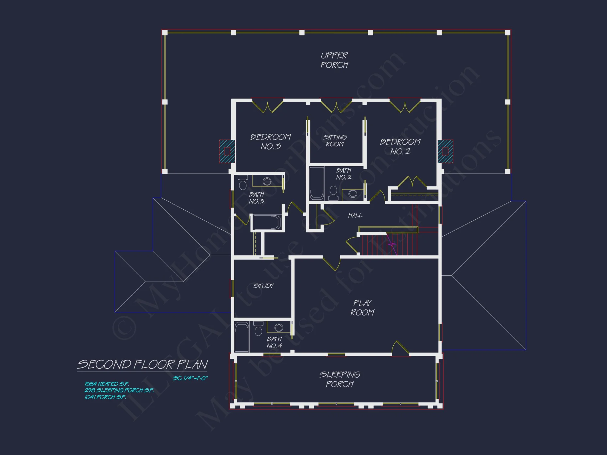 Elegant 3-Bedroom house Plan with Detailed CAD Designs