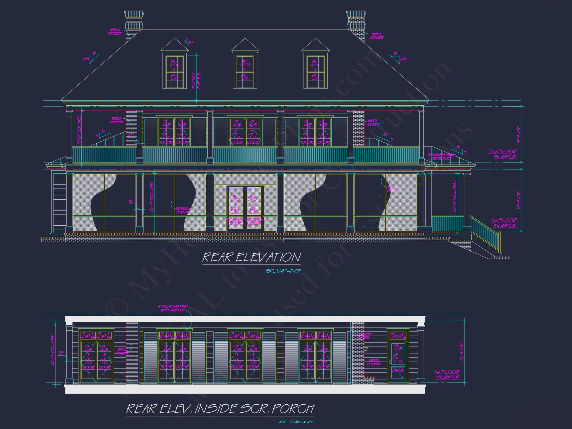 Elegant 3-Bedroom house Plan with Detailed CAD Designs