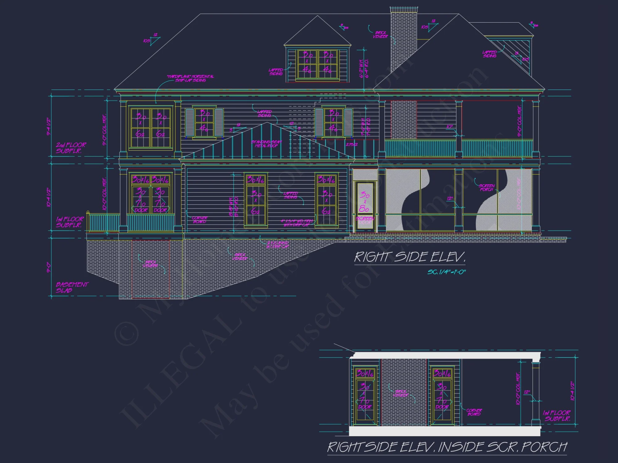 Elegant 3-Bedroom house Plan with Detailed CAD Designs