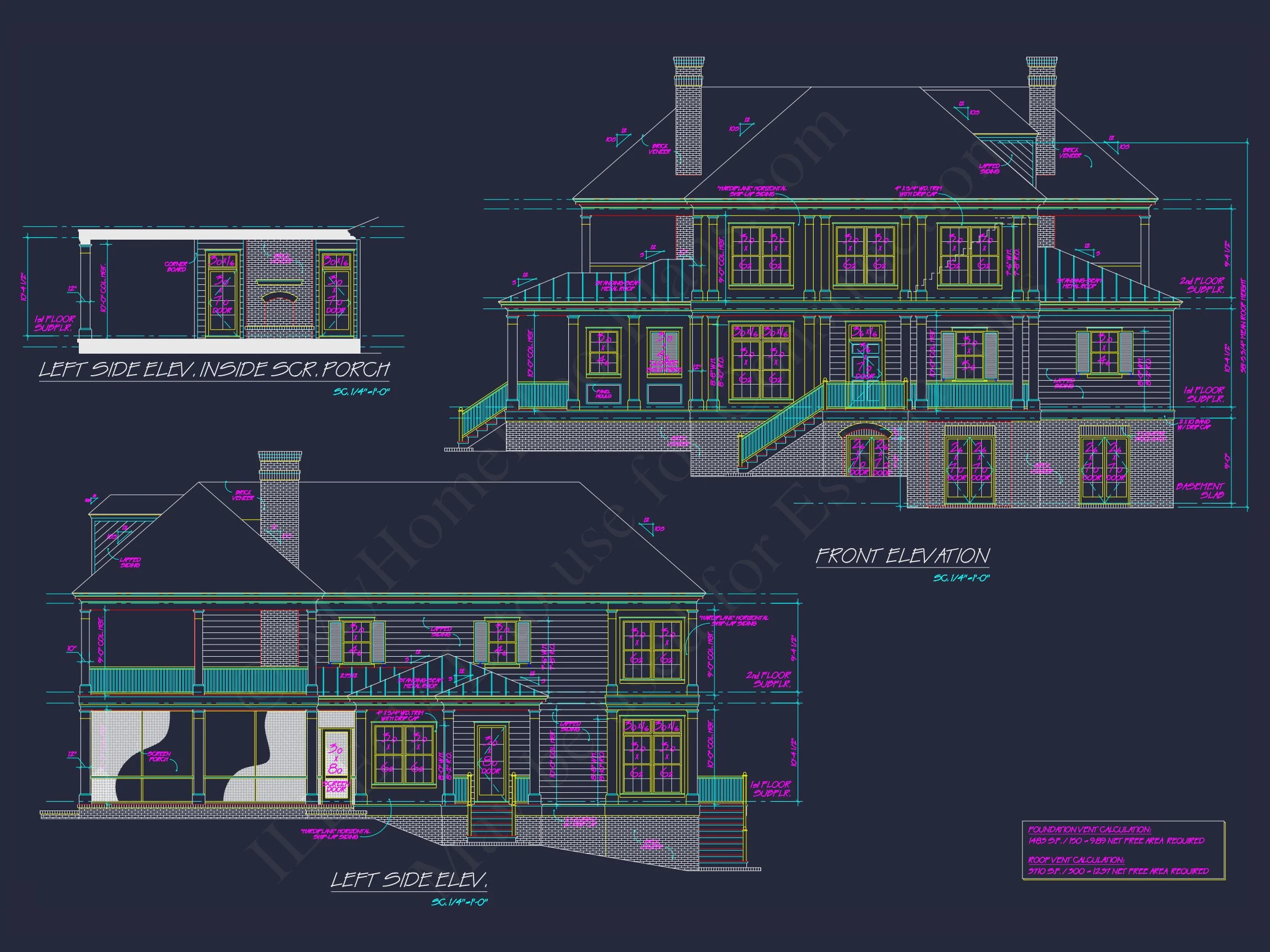 8-1981 HOUSE PLAN - Elegant 3-Bedroom House Plan with Detailed CAD Designs 2 Elegant 3-Bedroom house Plan with Detailed CAD Designs