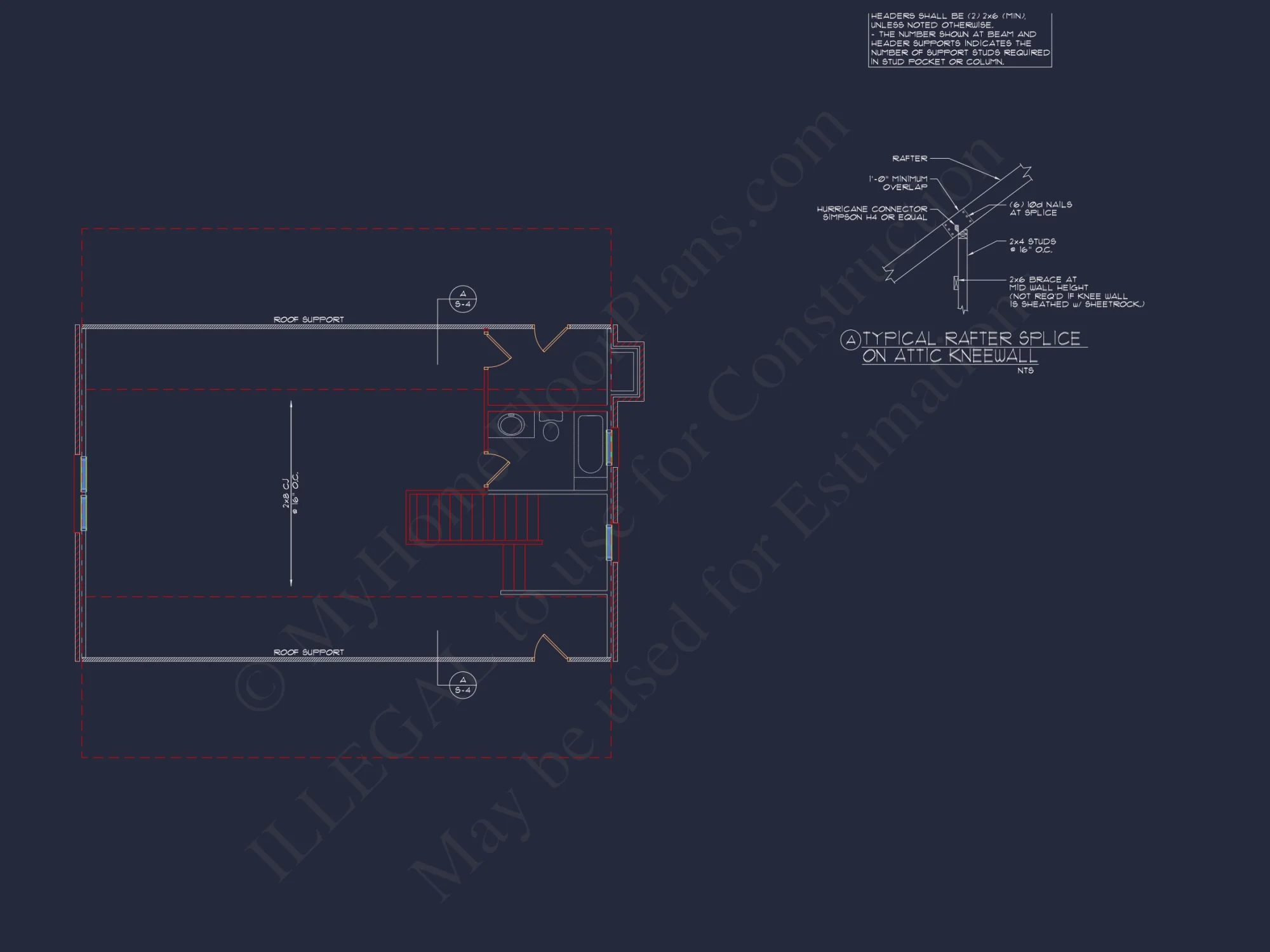 Colonial Revival house Plan with Floor Plans & CAD Designs
