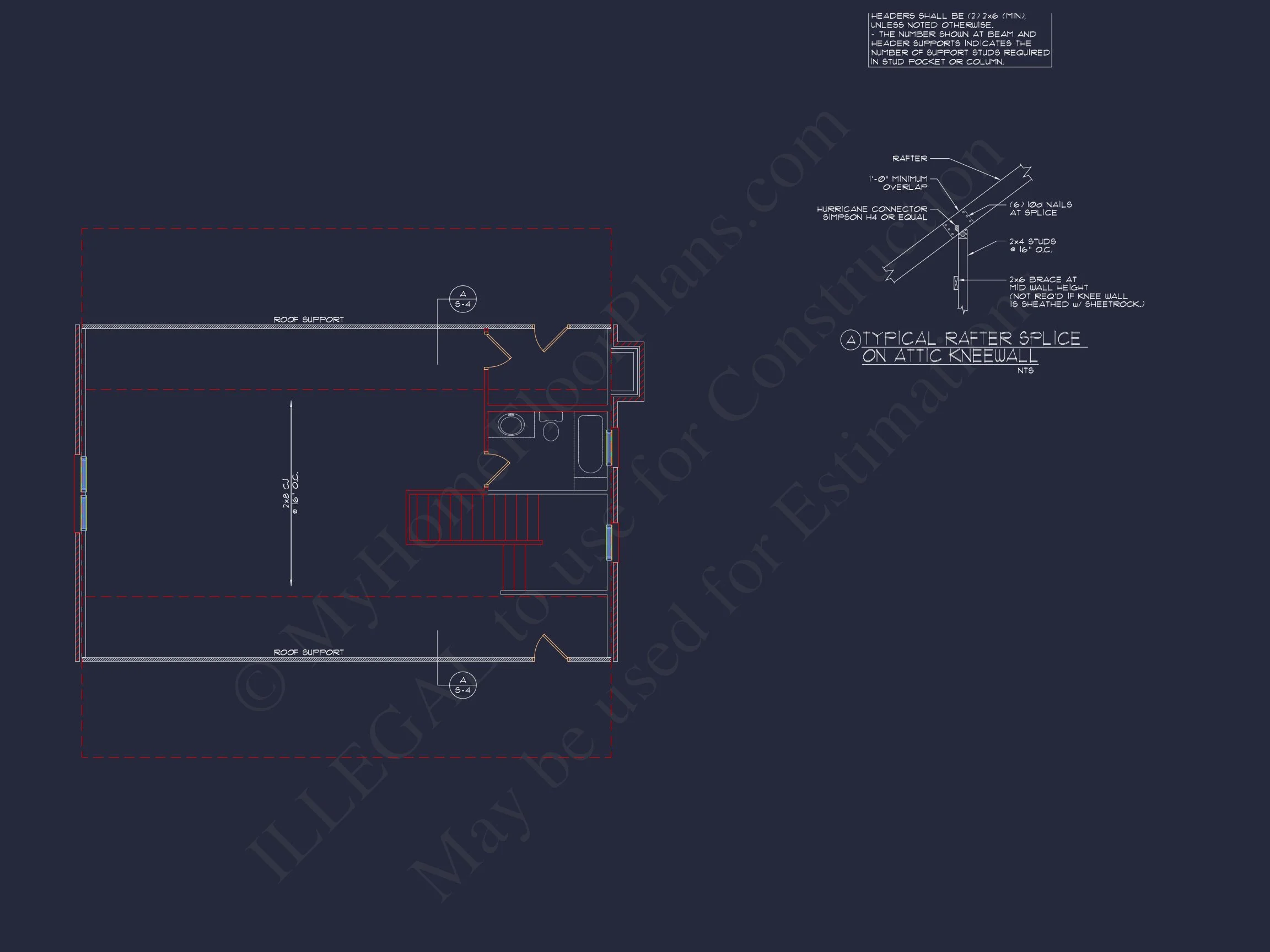 8-1980 HOUSE PLAN - Colonial Revival House Plan with Floor Plans & CAD Designs 23 Colonial Revival house Plan with Floor Plans & CAD Designs