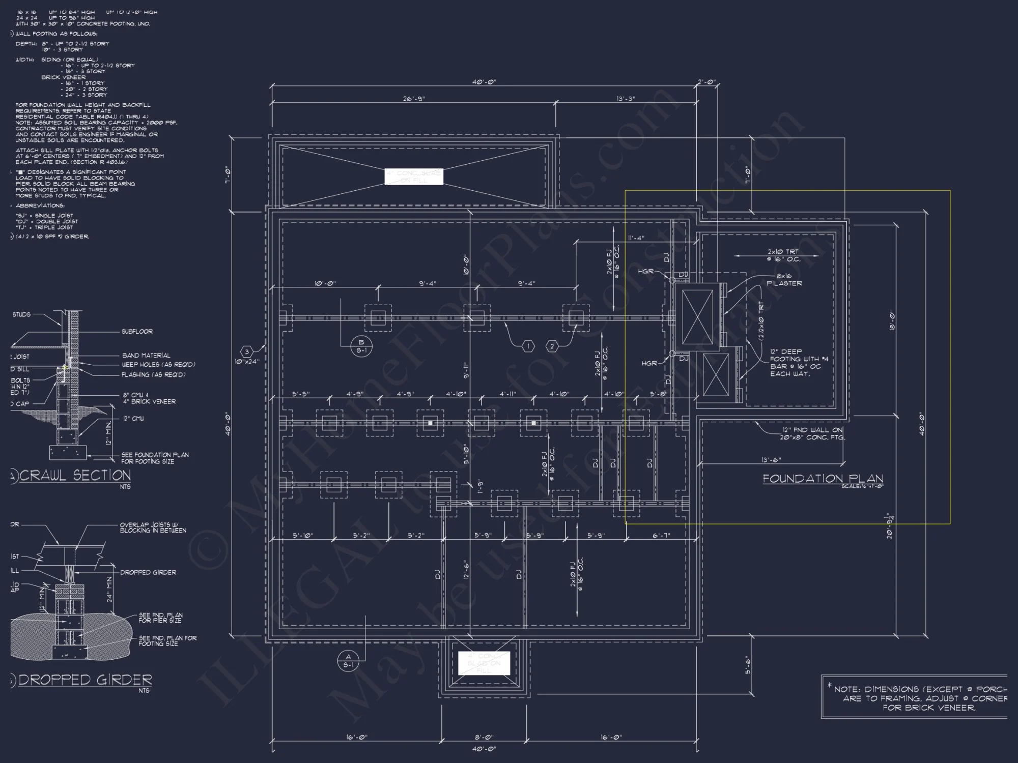 Colonial Revival house Plan with Floor Plans & CAD Designs