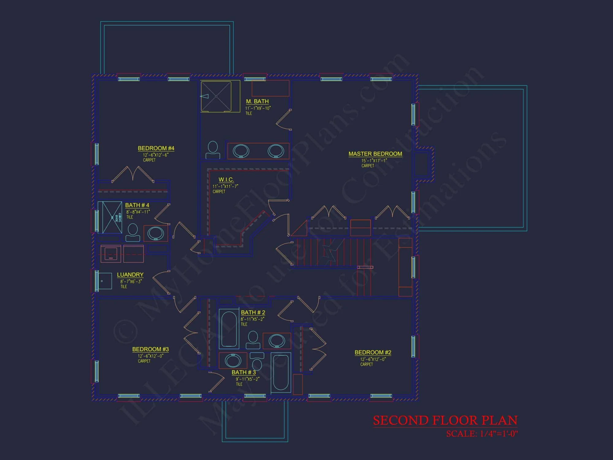 Colonial Revival house Plan with Floor Plans & CAD Designs