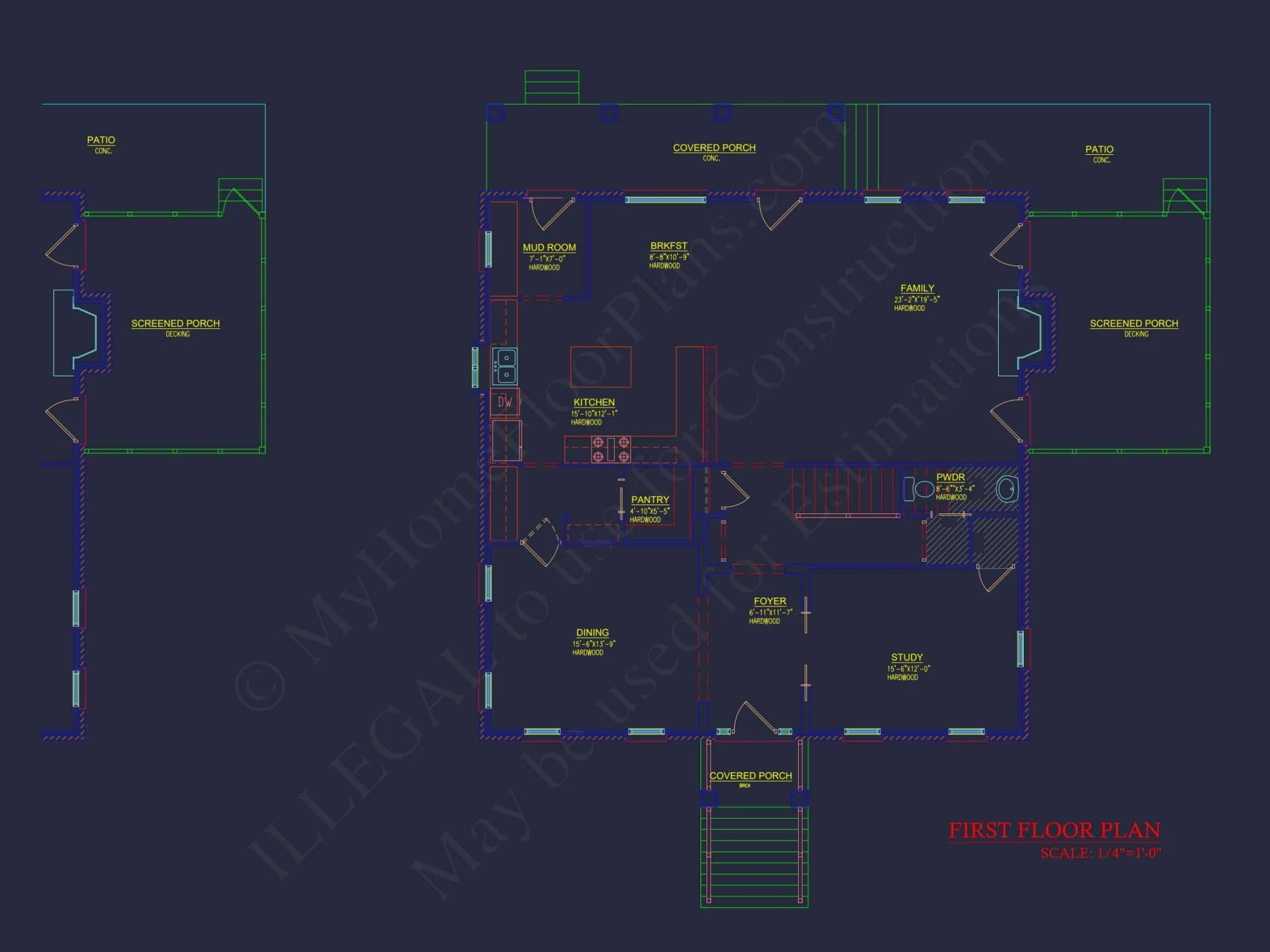 Colonial Revival house Plan with Floor Plans & CAD Designs